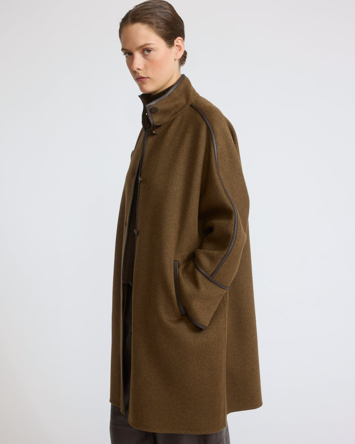 Manteau ample en lainage cachemire double face - Yves Salomon - Nouvelle collection Automne Hiver