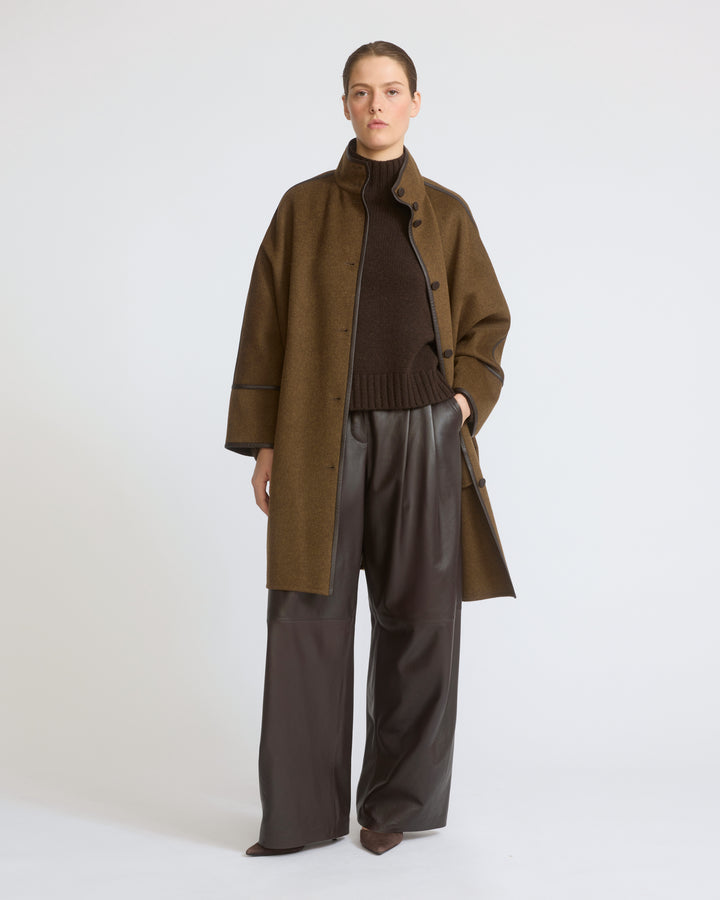 Manteau ample en lainage cachemire double face - Yves Salomon - Nouvelle collection Automne Hiver