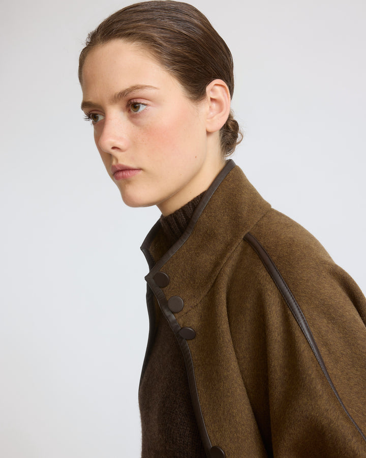Manteau ample en lainage cachemire double face - Yves Salomon - Nouvelle collection Automne Hiver