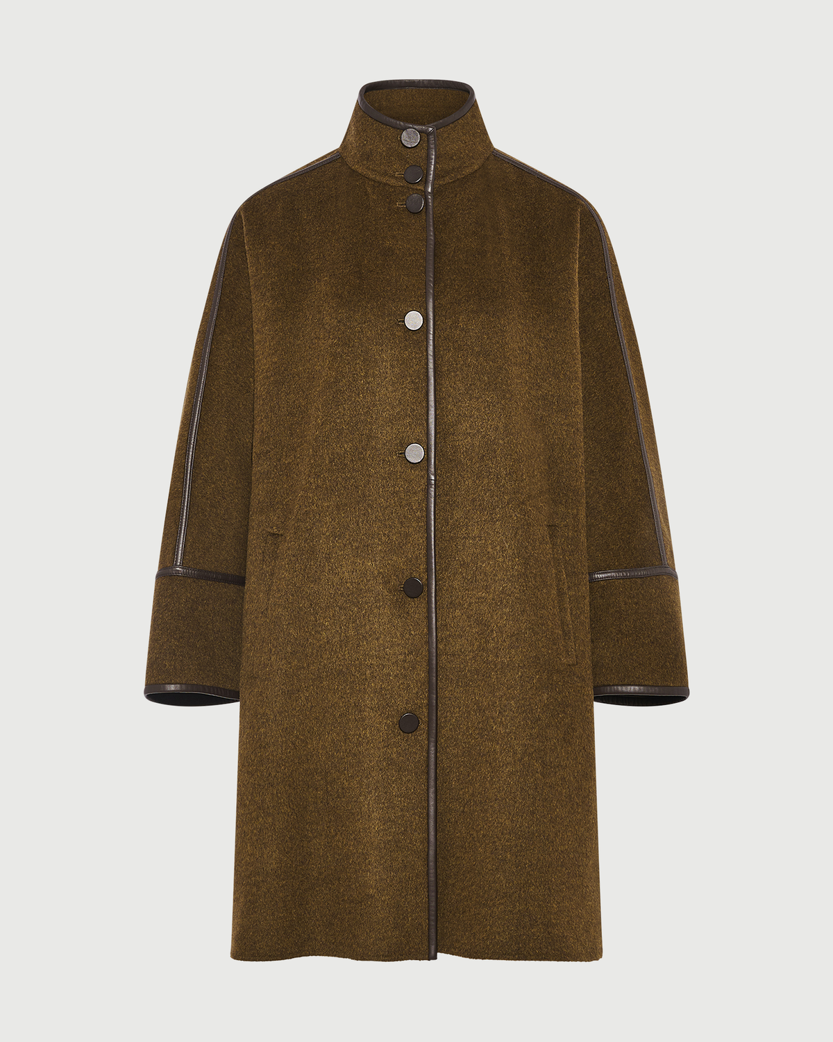 Manteau ample en lainage cachemire double face- Yves Salomon - Nouvelle collection Automne Hiver
