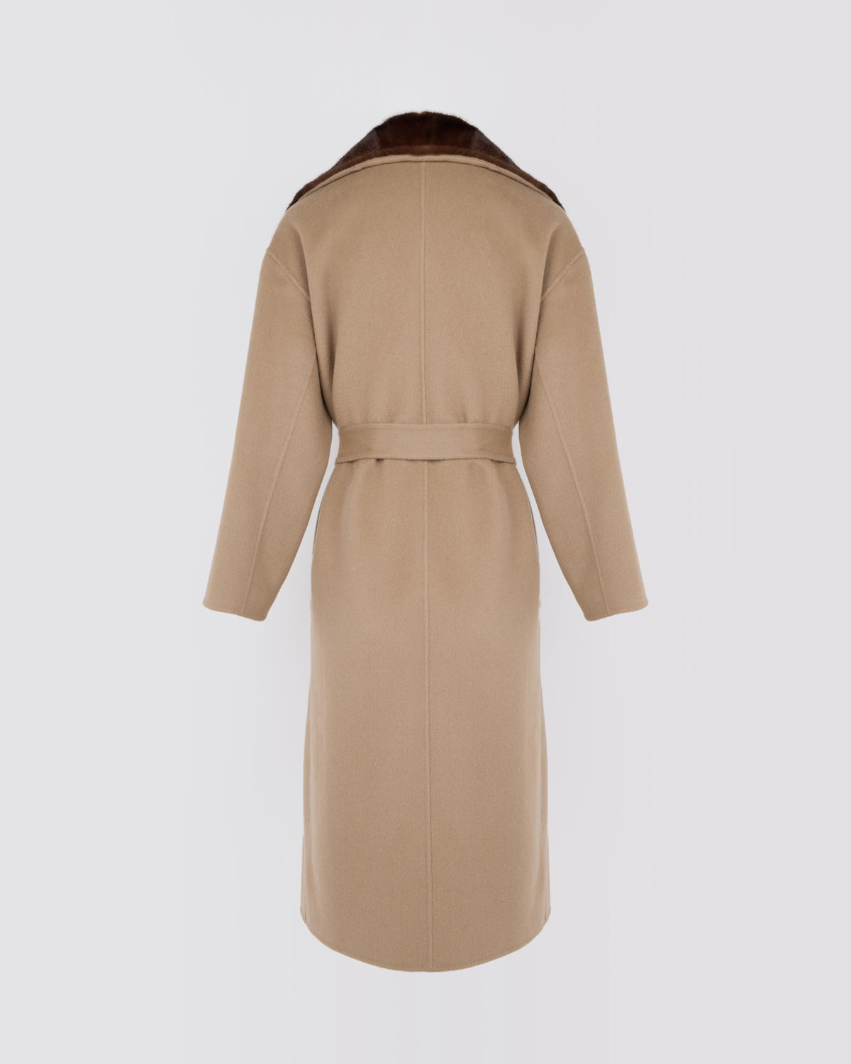 Manteau en lainage double face lainage cachemire et fourrure de vison - Yves Salomon - Nouvelle collection Automne Hiver