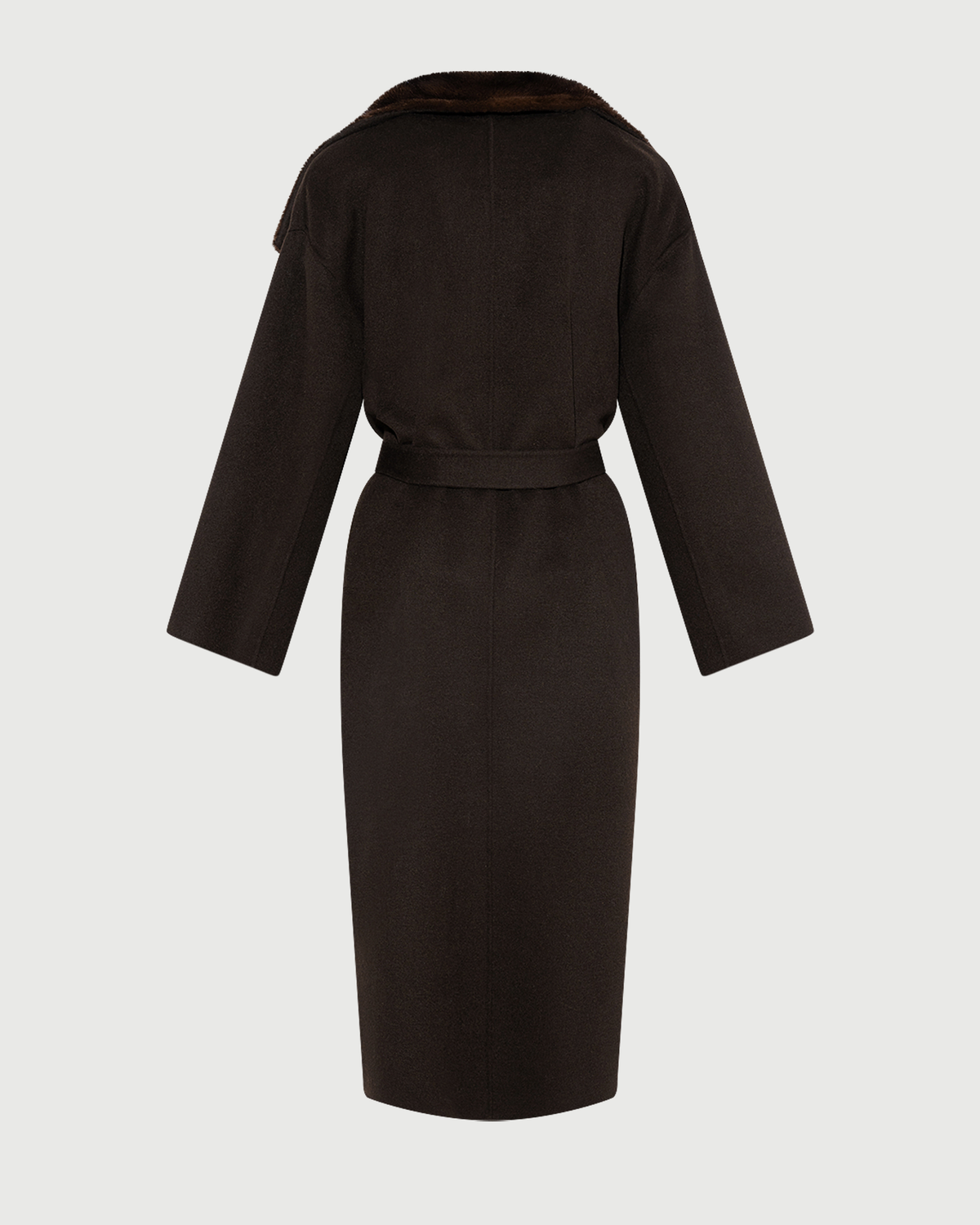 Manteau en lainage double face lainage cachemire et fourrure de vison- Yves Salomon - Nouvelle collection Automne Hiver