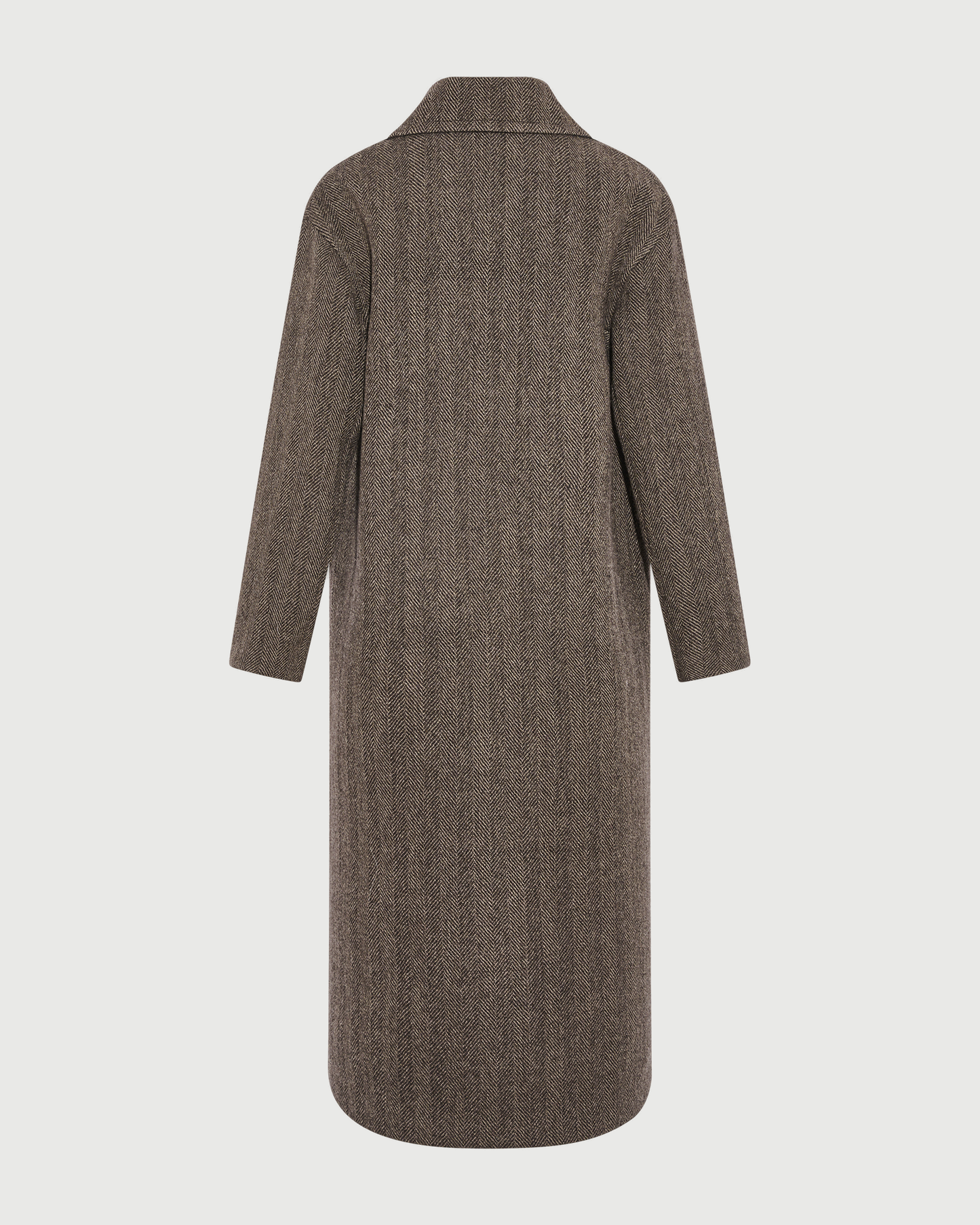 Manteau en lainage double face à chevrons- Yves Salomon - Nouvelle collection Automne Hiver