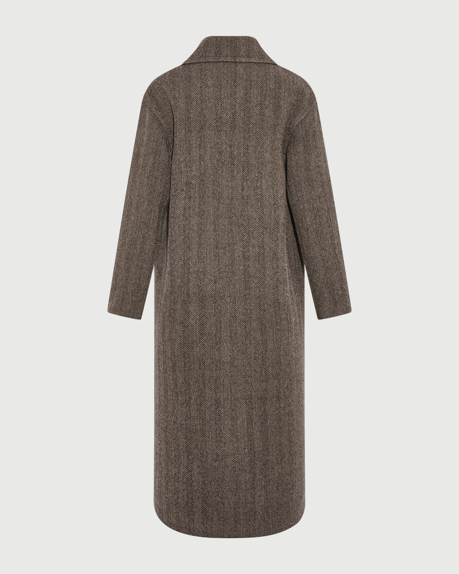 Manteau en lainage double face à chevrons- Yves Salomon - Nouvelle collection Automne Hiver