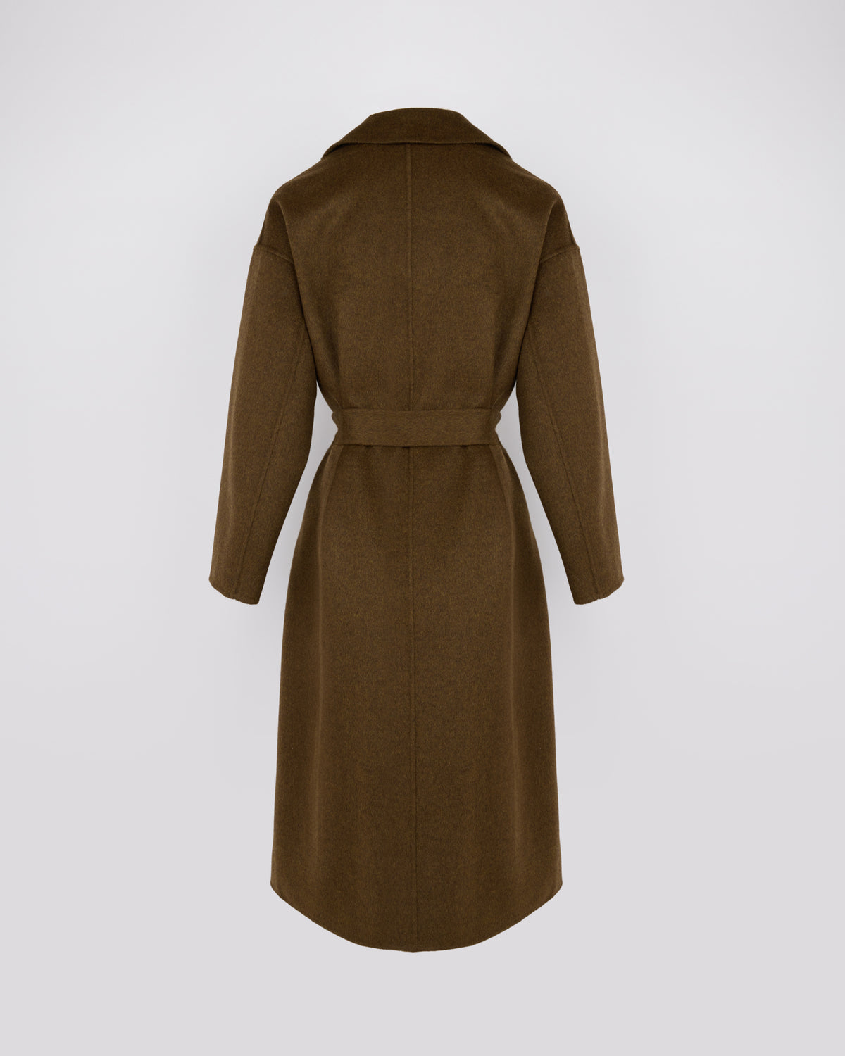 Manteau long en lainage cachemire double face et poches en fourrure de vison - Yves Salomon - Nouvelle collection Automne Hiver