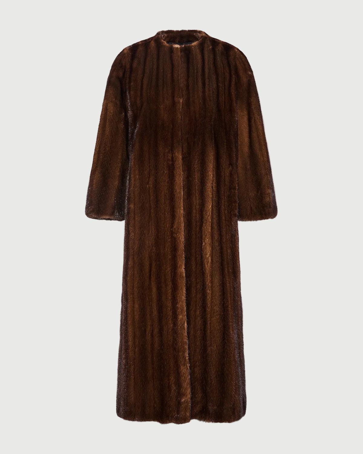 Maxi manteau en fourrure de vison long poil allongé
