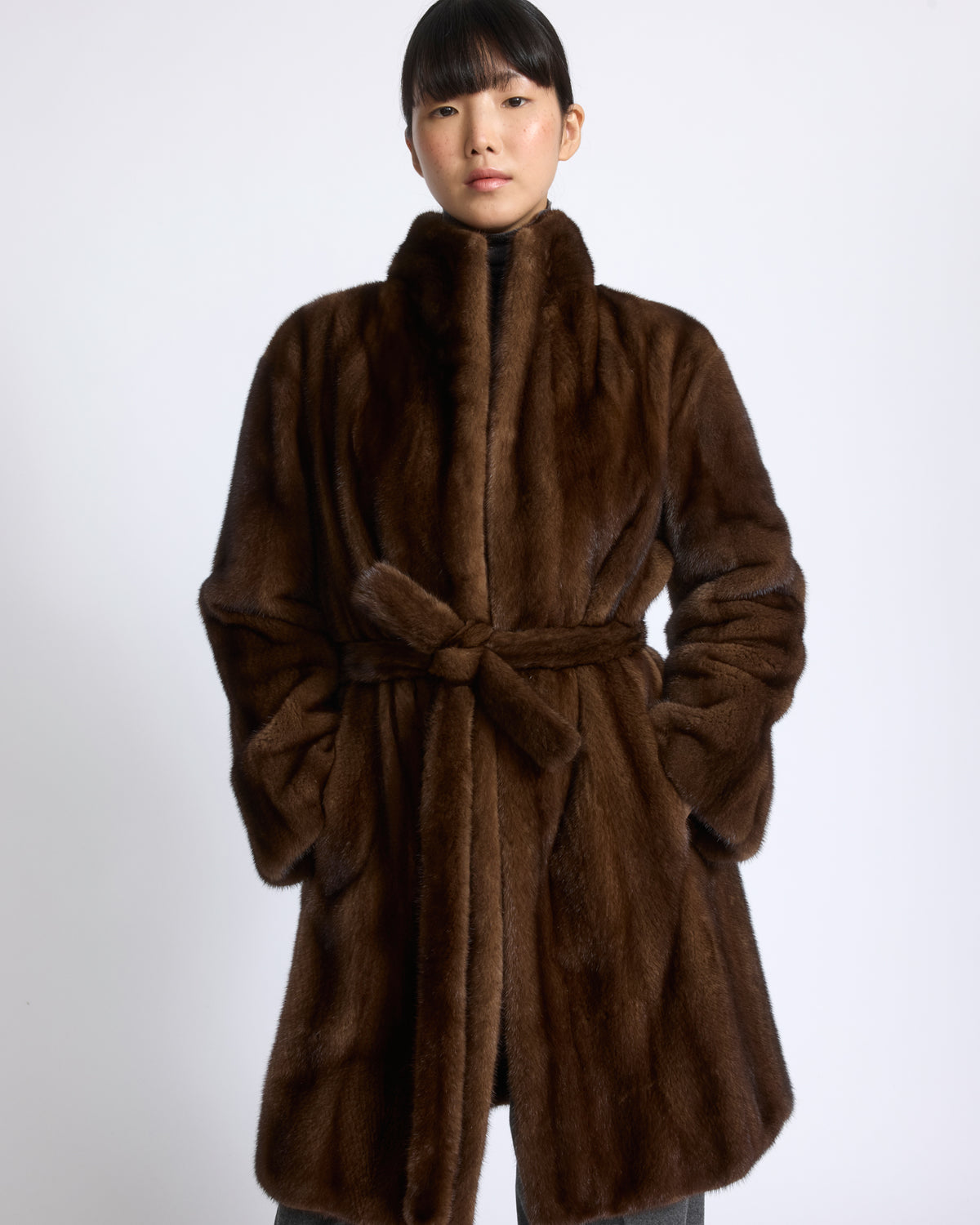 Manteau en fourrure de vison long poil allongé - Yves Salomon - Nouvelle collection Automne Hiver