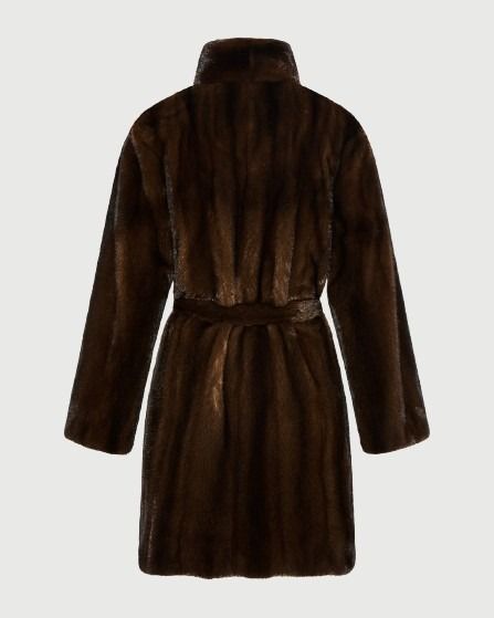 Manteau en fourrure de vison long poil allongé