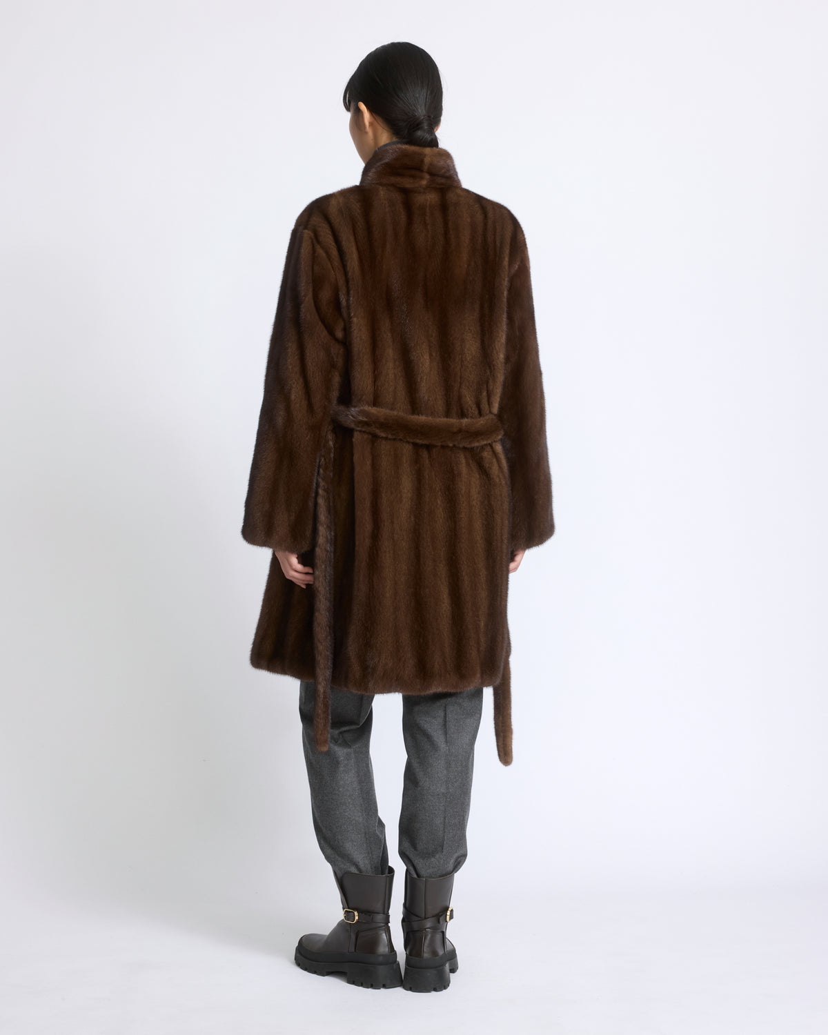 Manteau en fourrure de vison long poil allongé - Yves Salomon - Nouvelle collection Automne Hiver