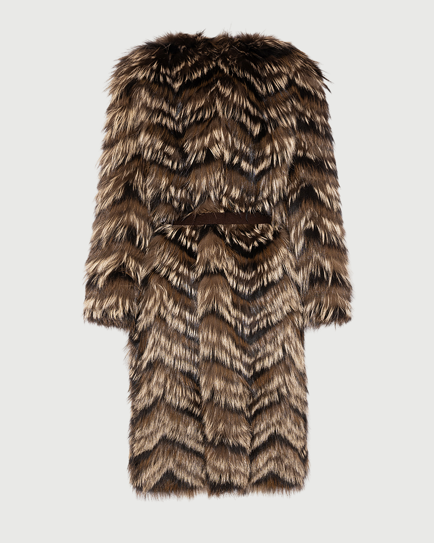 Manteau en fourrure de renard sur maille- Yves Salomon - Nouvelle collection Automne Hiver