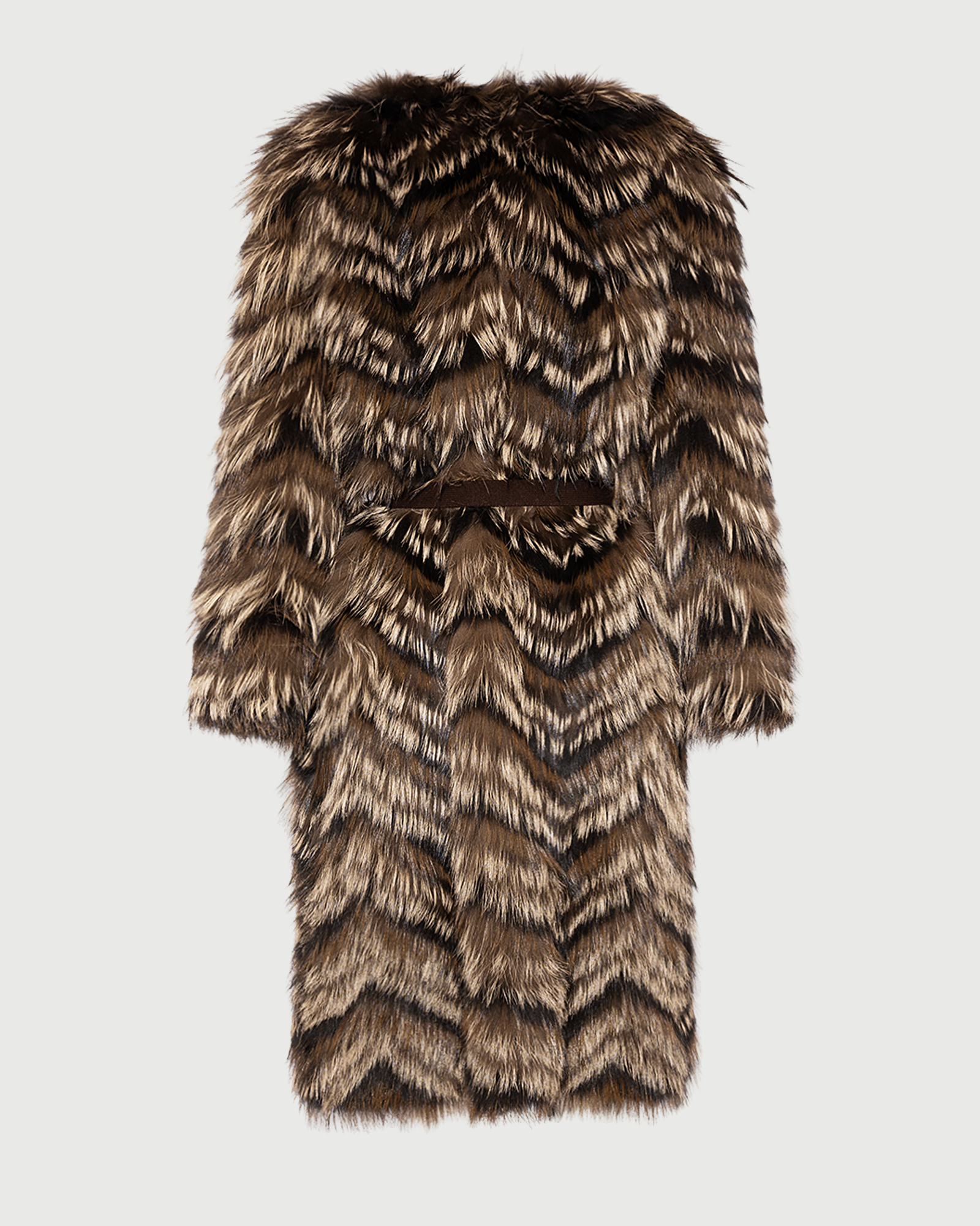 Manteau en fourrure de renard sur maille- Yves Salomon - Nouvelle collection Automne Hiver