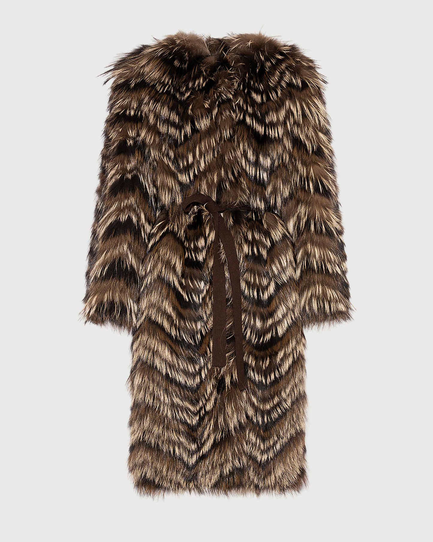 Manteau en fourrure de renard sur maille- Yves Salomon - Nouvelle collection Automne Hiver
