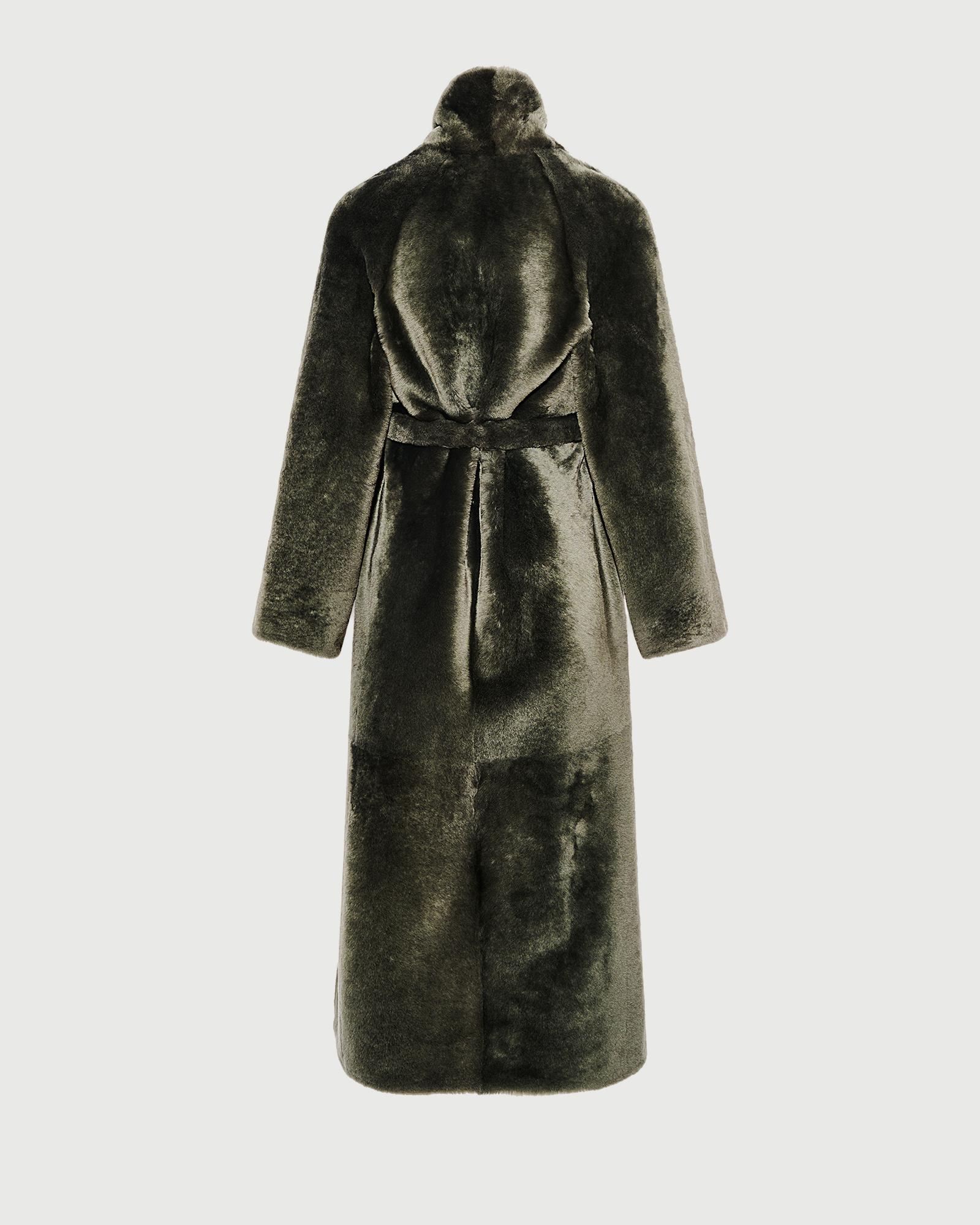 Manteau long en peau lainée d'agneau- Yves Salomon - Nouvelle collection Automne Hiver