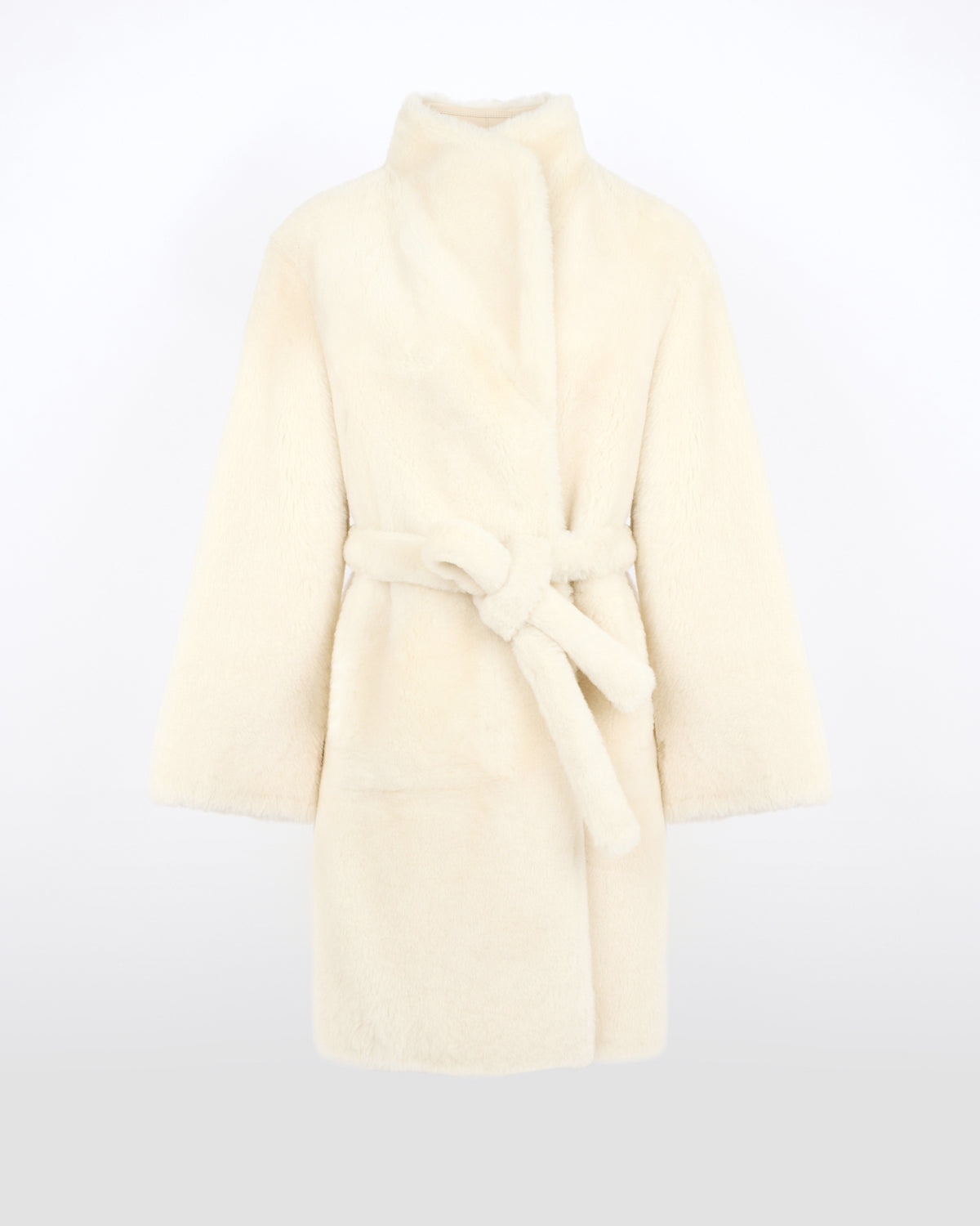 Manteau réversible en peau lainée d'agneau Mérinos raide - Yves Salomon - Nouvelle collection Automne Hiver