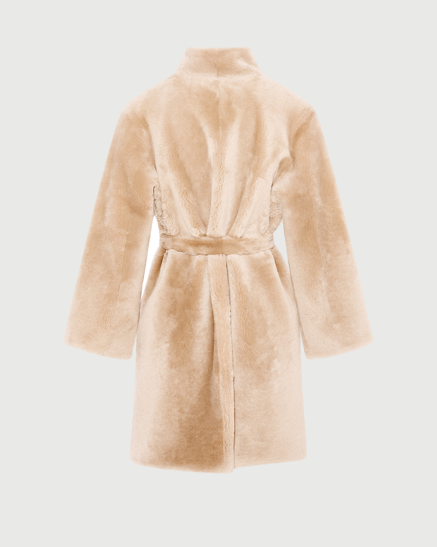 Manteau réversible en peau lainée d'agneau Mérinos raide- Yves Salomon - Nouvelle collection Automne Hiver