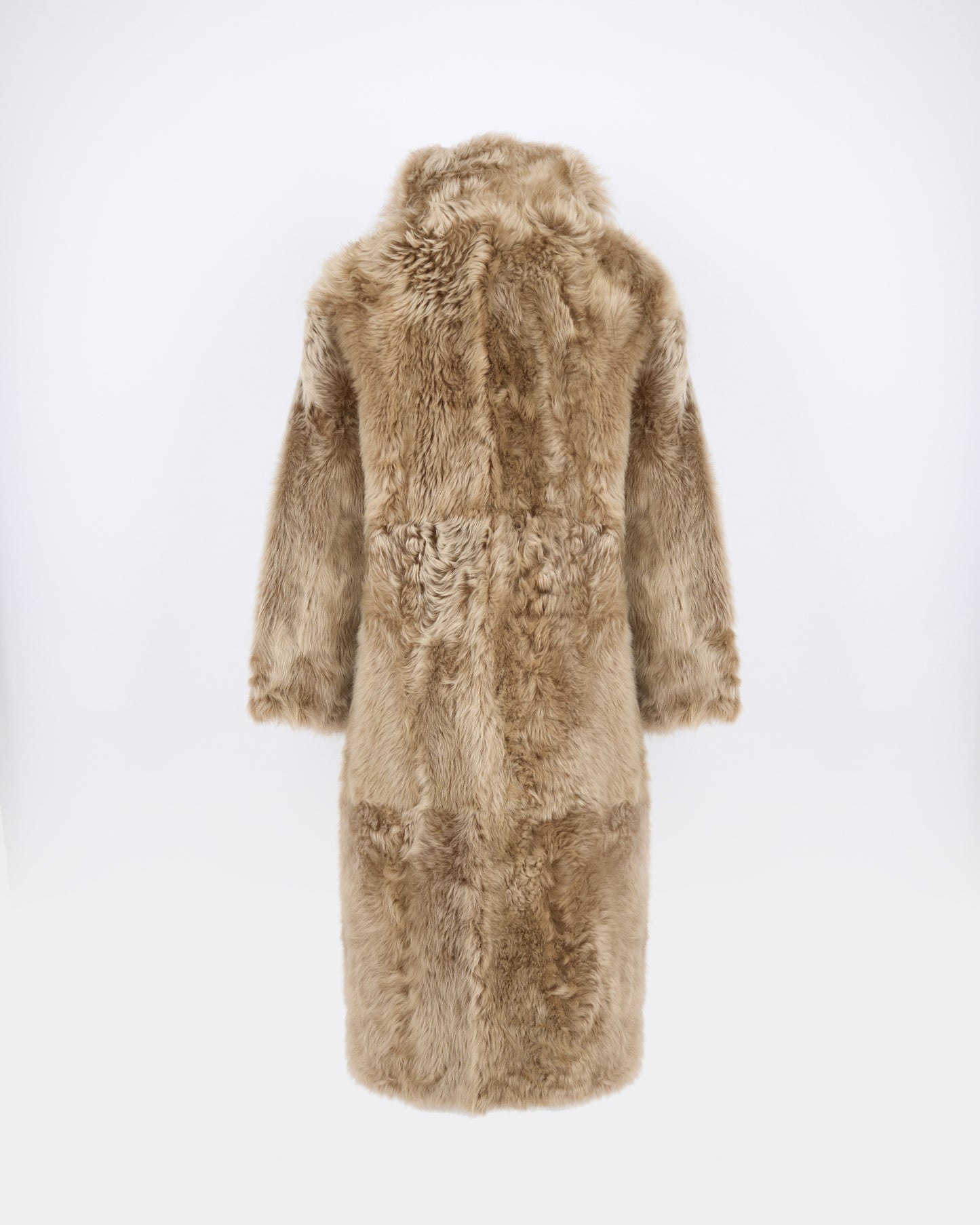 Manteau long réversible en peau lainée d'agneau - Yves Salomon - Nouvelle collection Automne Hiver