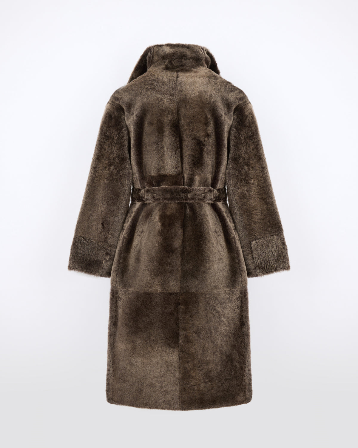Manteau long réversible en peau lainée d'agneau Lacon - Yves Salomon - Nouvelle collection Automne Hiver