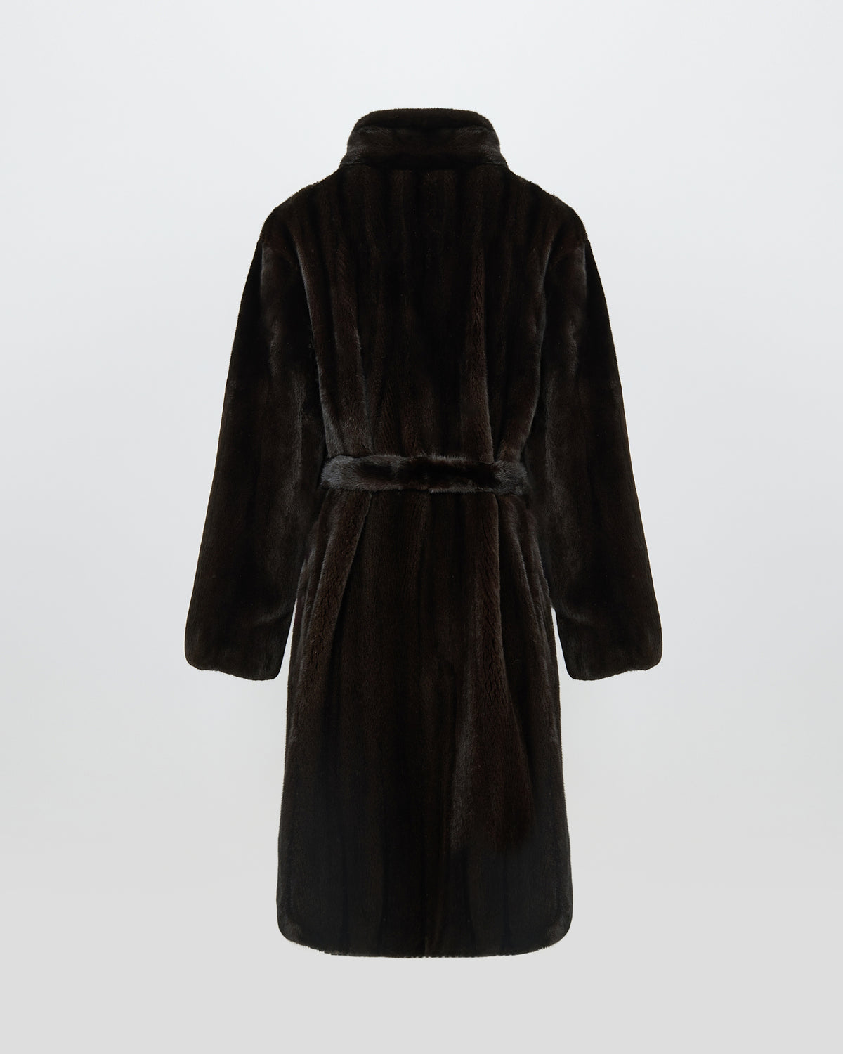 Manteau en fourrure de vison à poils longs avec un col haut - Yves Salomon - Nouvelle collection Automne Hiver