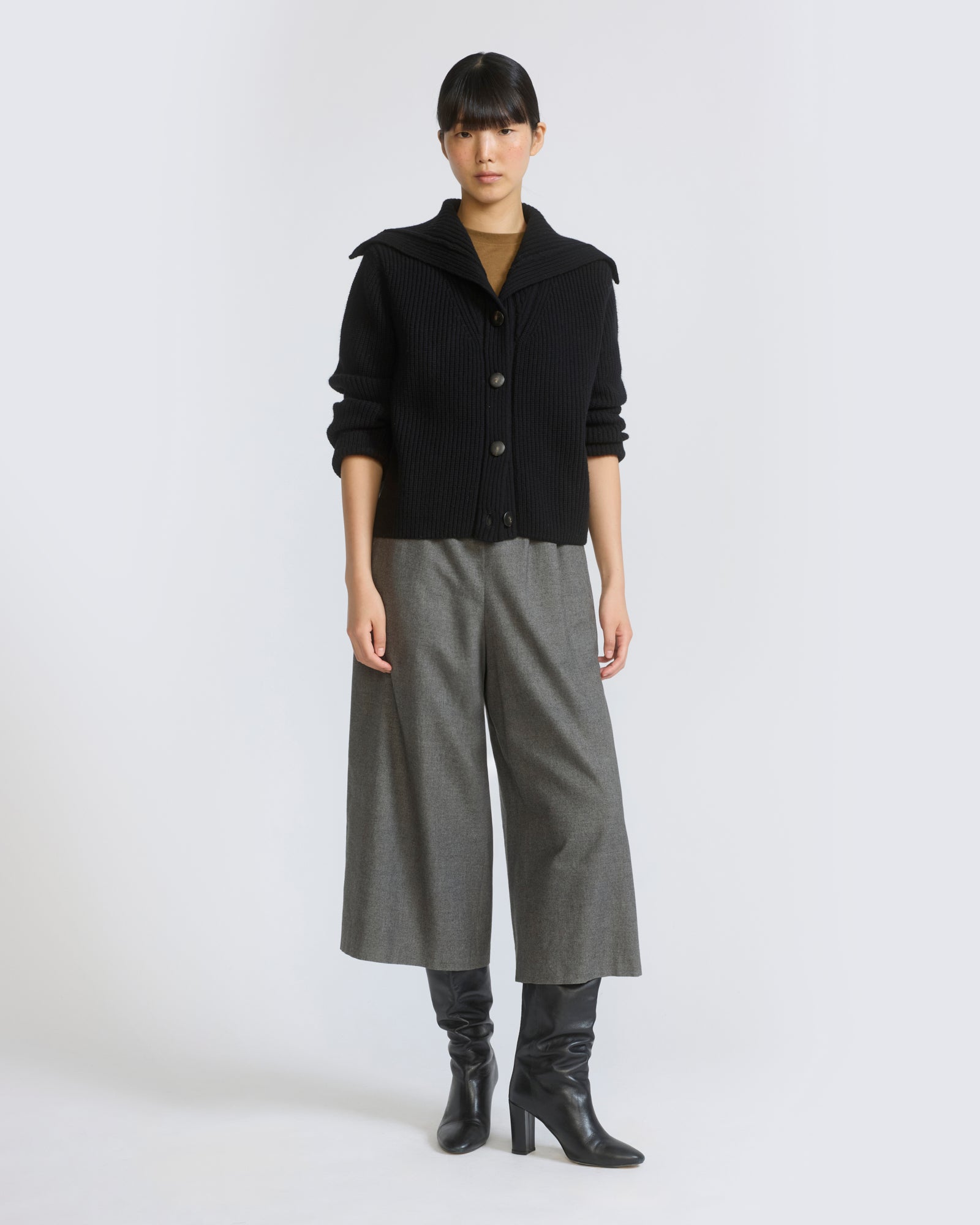 Jupe culotte en lainage cachemire coton