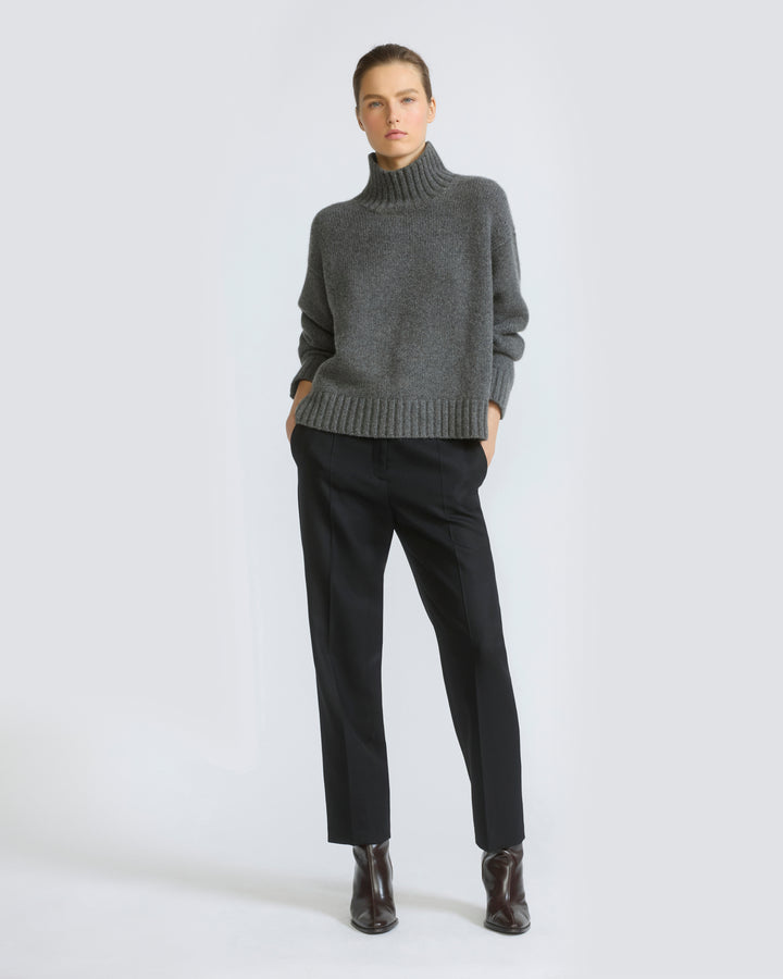 Pantalon tailleur en lainage
