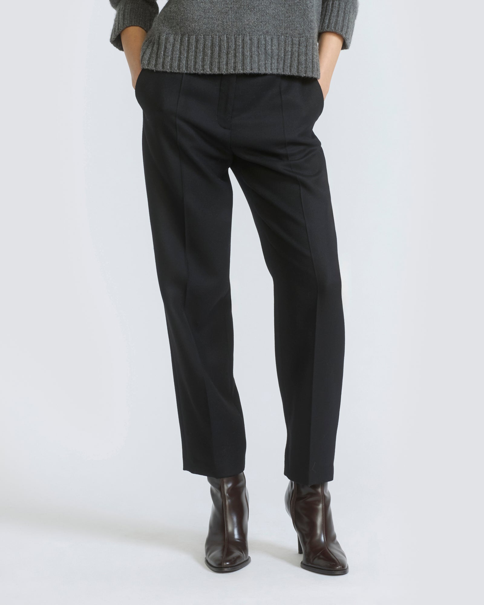 Pantalon tailleur en lainage