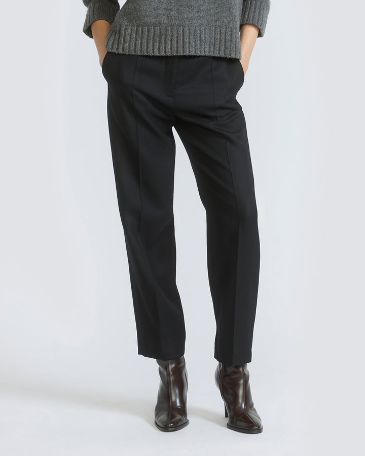 Pantalon tailleur en lainage