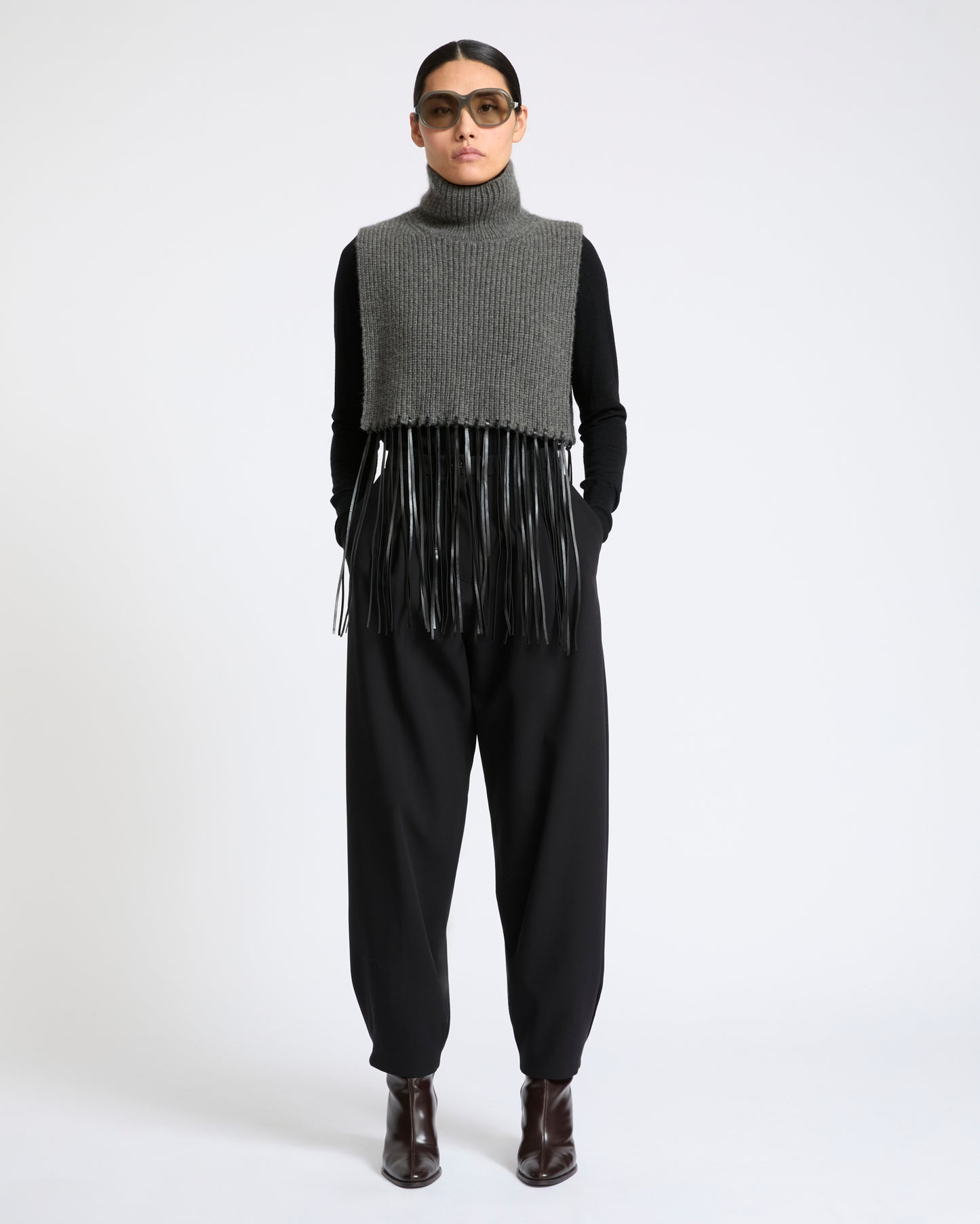 Pantalon boule en crêpe de soie- Yves Salomon - Nouvelle collection Automne Hiver