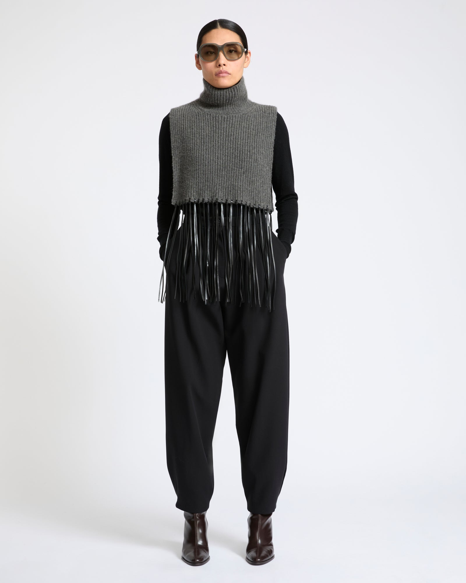 Pantalon boule en crêpe de soie- Yves Salomon - Nouvelle collection Automne Hiver