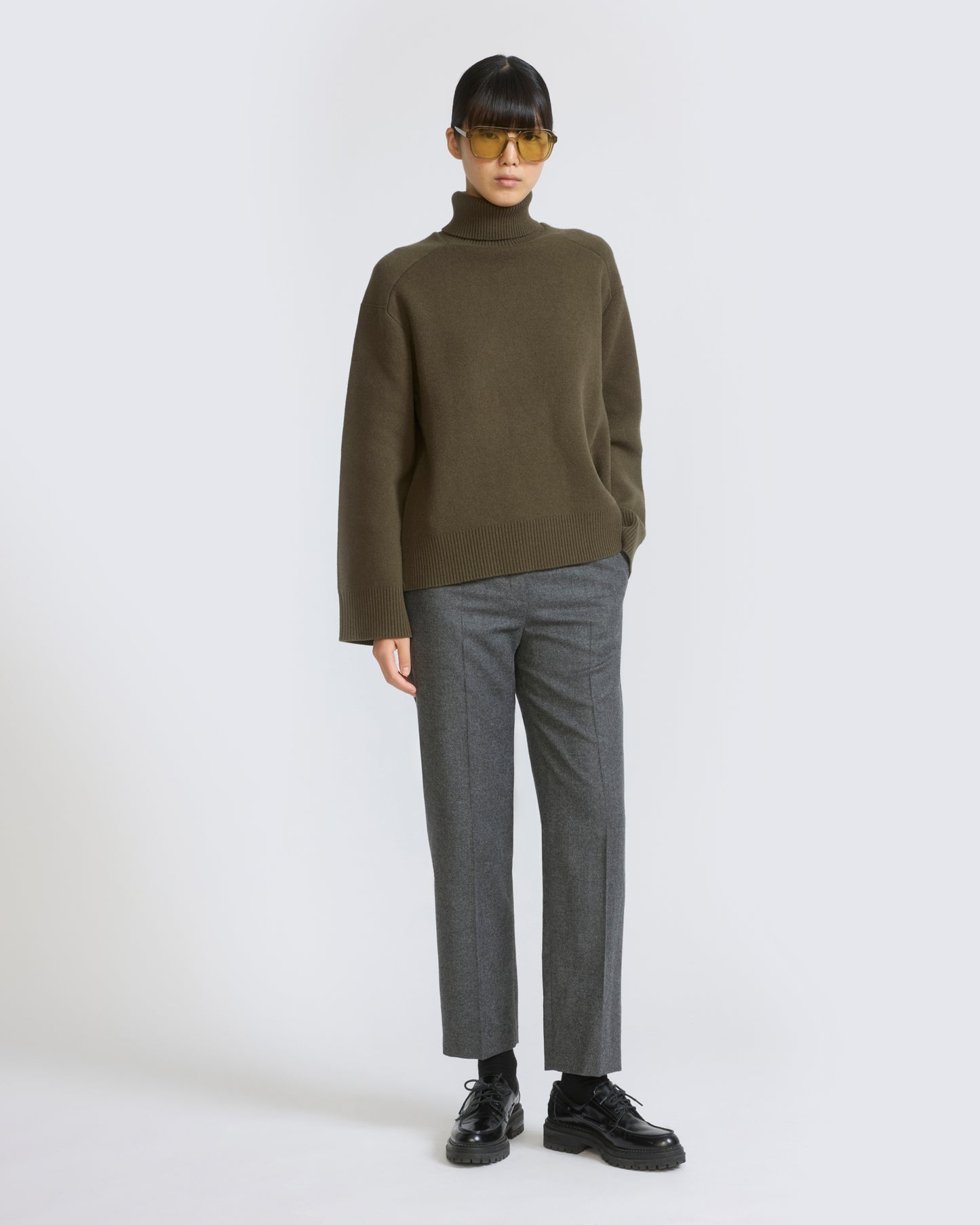 Pantalon tailleur en lainage cachemire Loro Piana