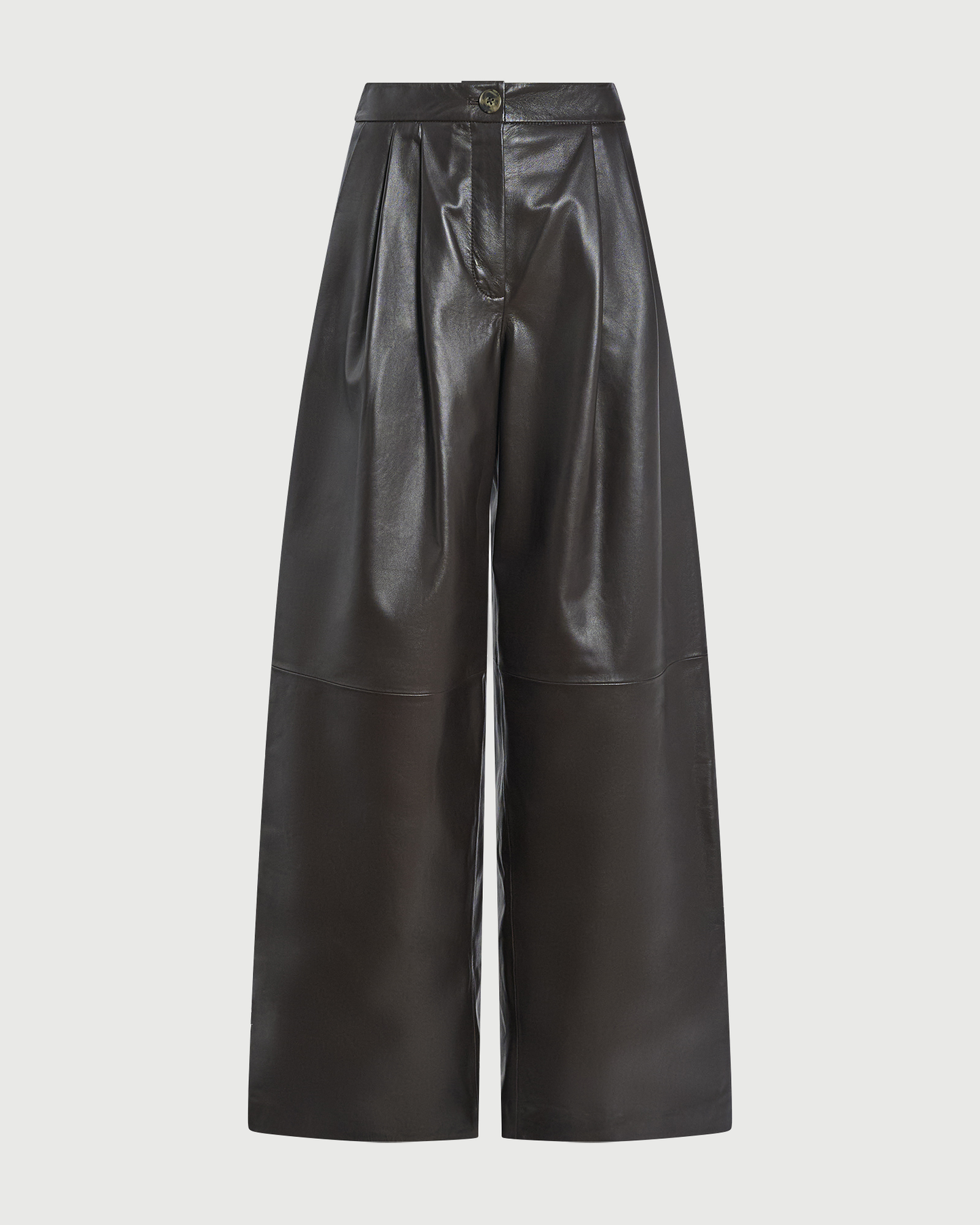 Pantalon large en cuir d'agneau- Yves Salomon - Nouvelle collection Automne Hiver