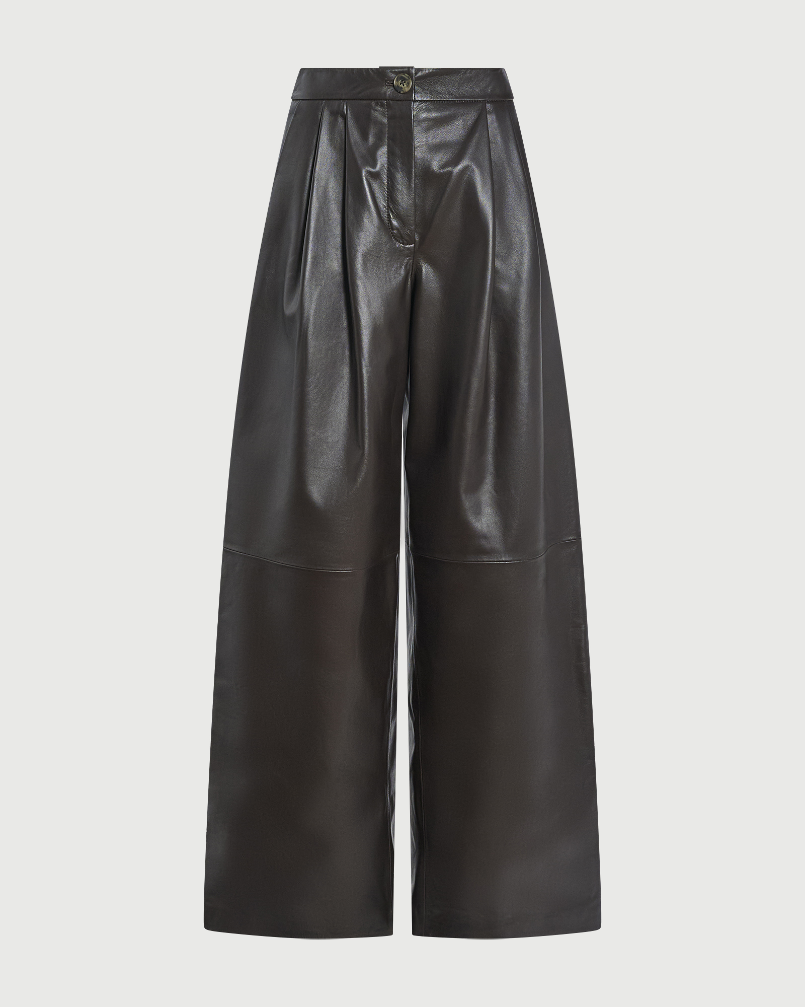 Pantalon large en cuir d'agneau- Yves Salomon - Nouvelle collection Automne Hiver