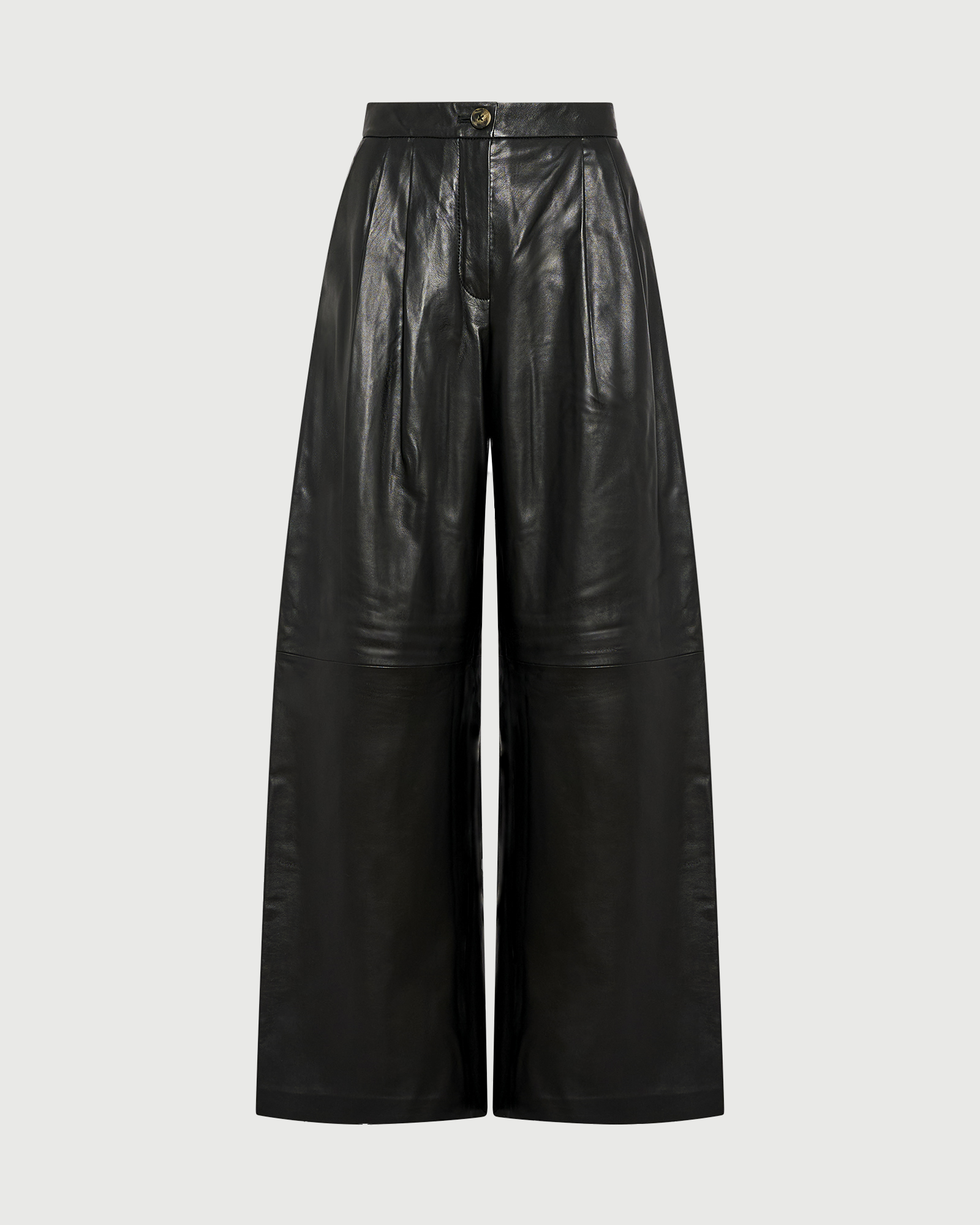 Pantalon large en cuir d'agneau- Yves Salomon - Nouvelle collection Automne Hiver