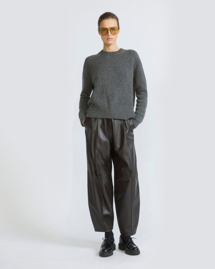 Pantalon boule en cuir d'agneau