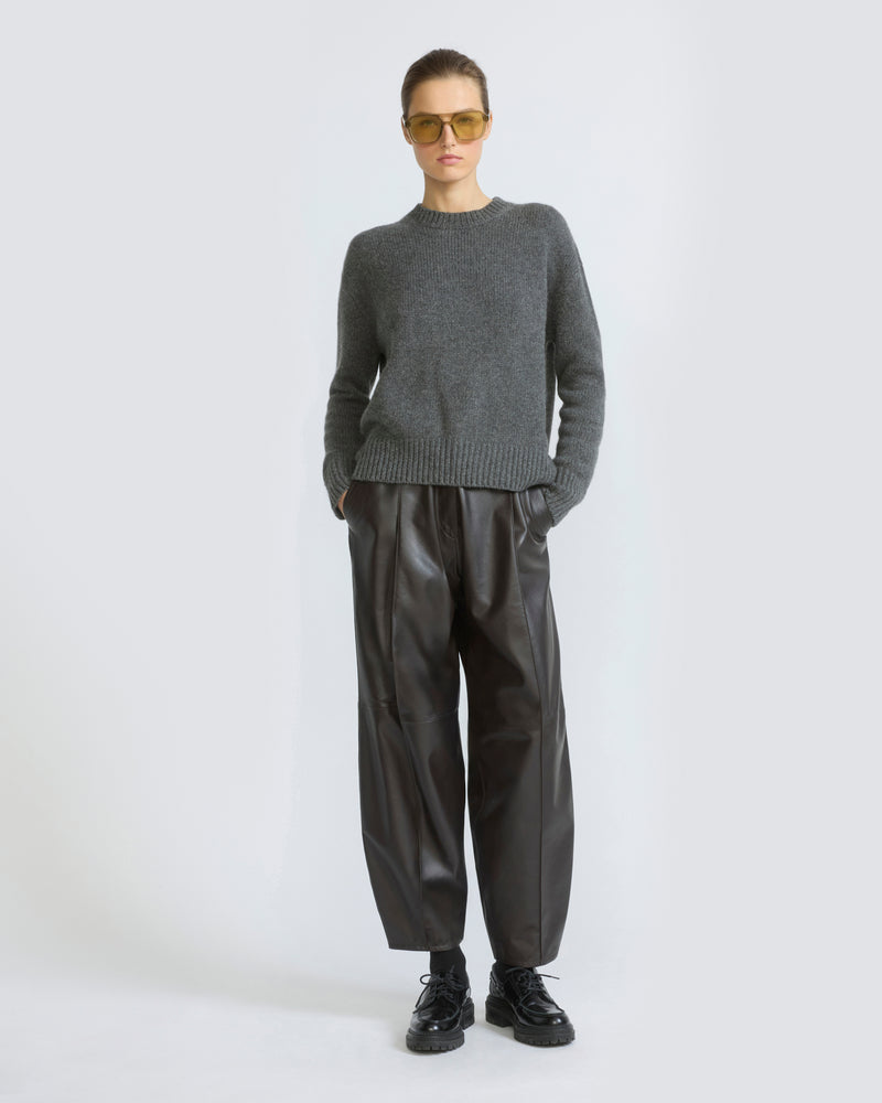 Pantalon boule en cuir d'agneau