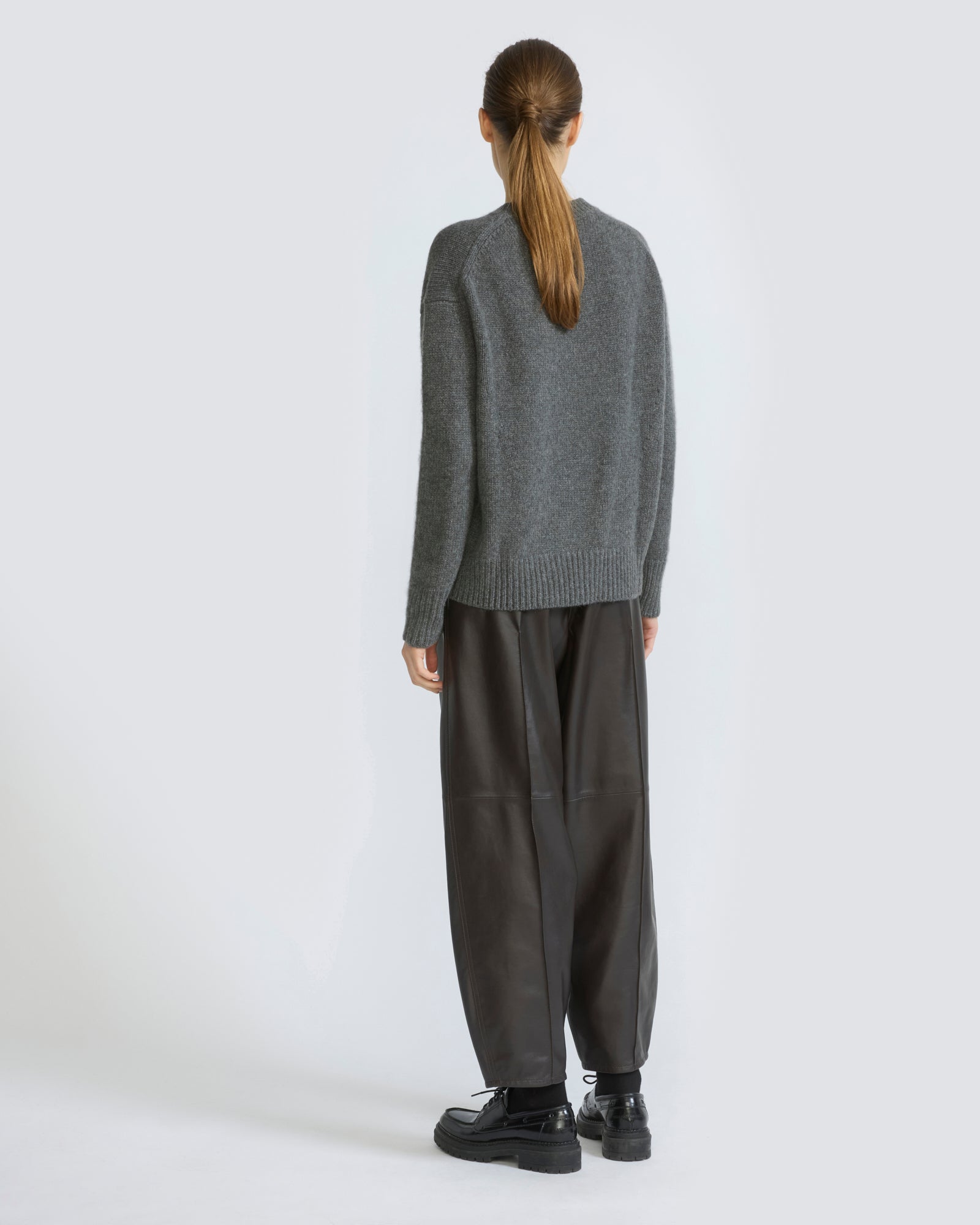 Pantalon boule en cuir d'agneau