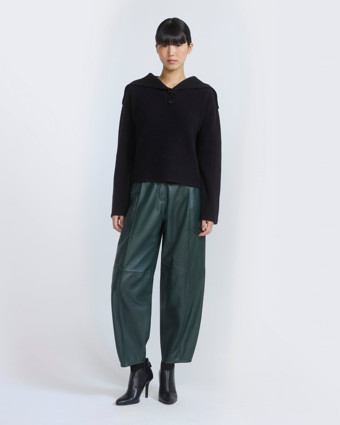 Pantalon boule en cuir d'agneau
