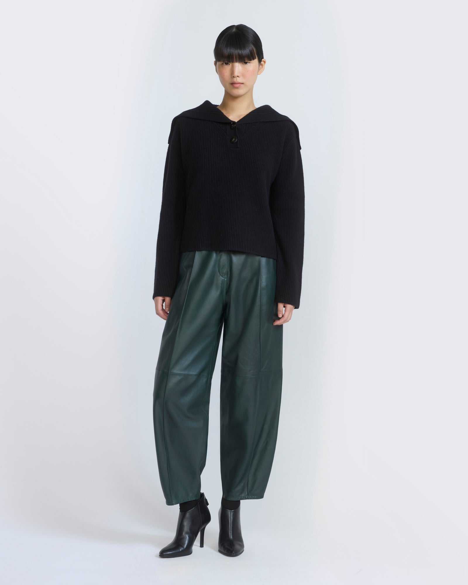 Pantalon boule en cuir d'agneau