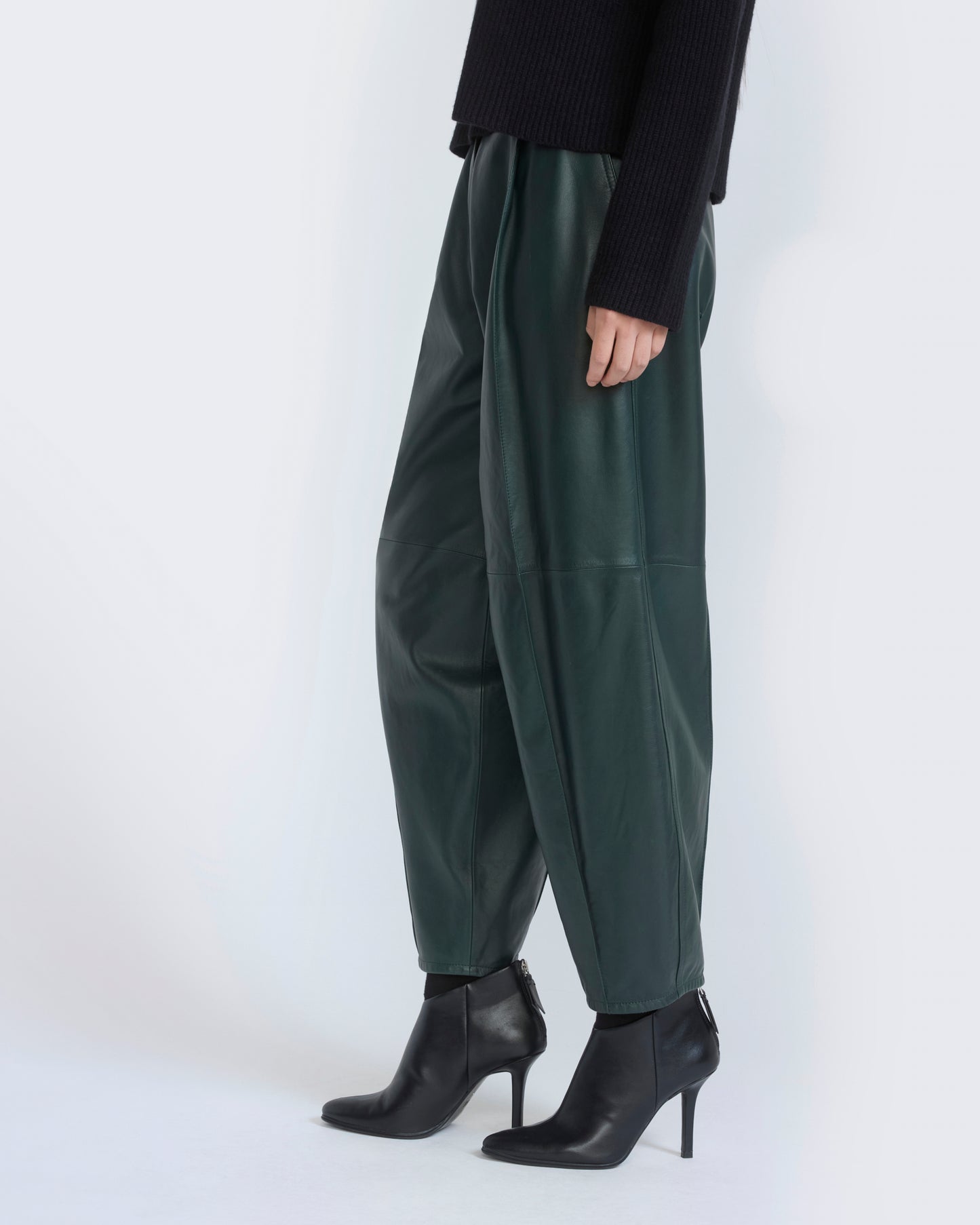 Pantalon boule en cuir d'agneau