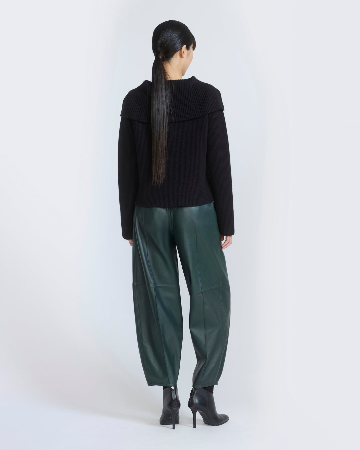 Pantalon boule en cuir d'agneau