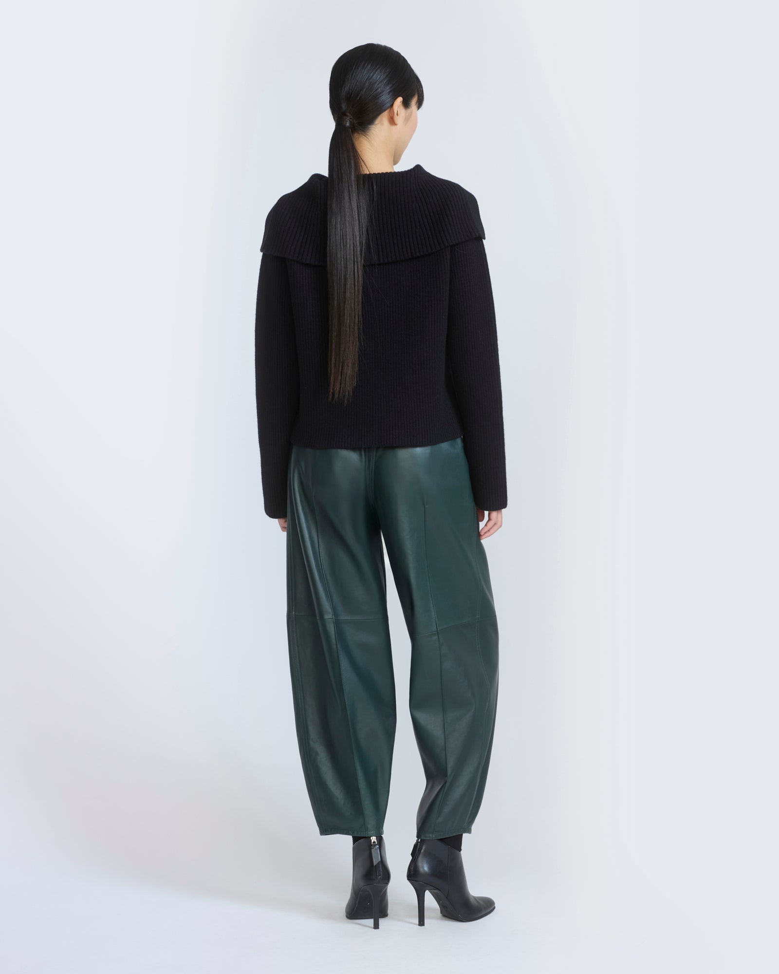 Pantalon boule en cuir d'agneau
