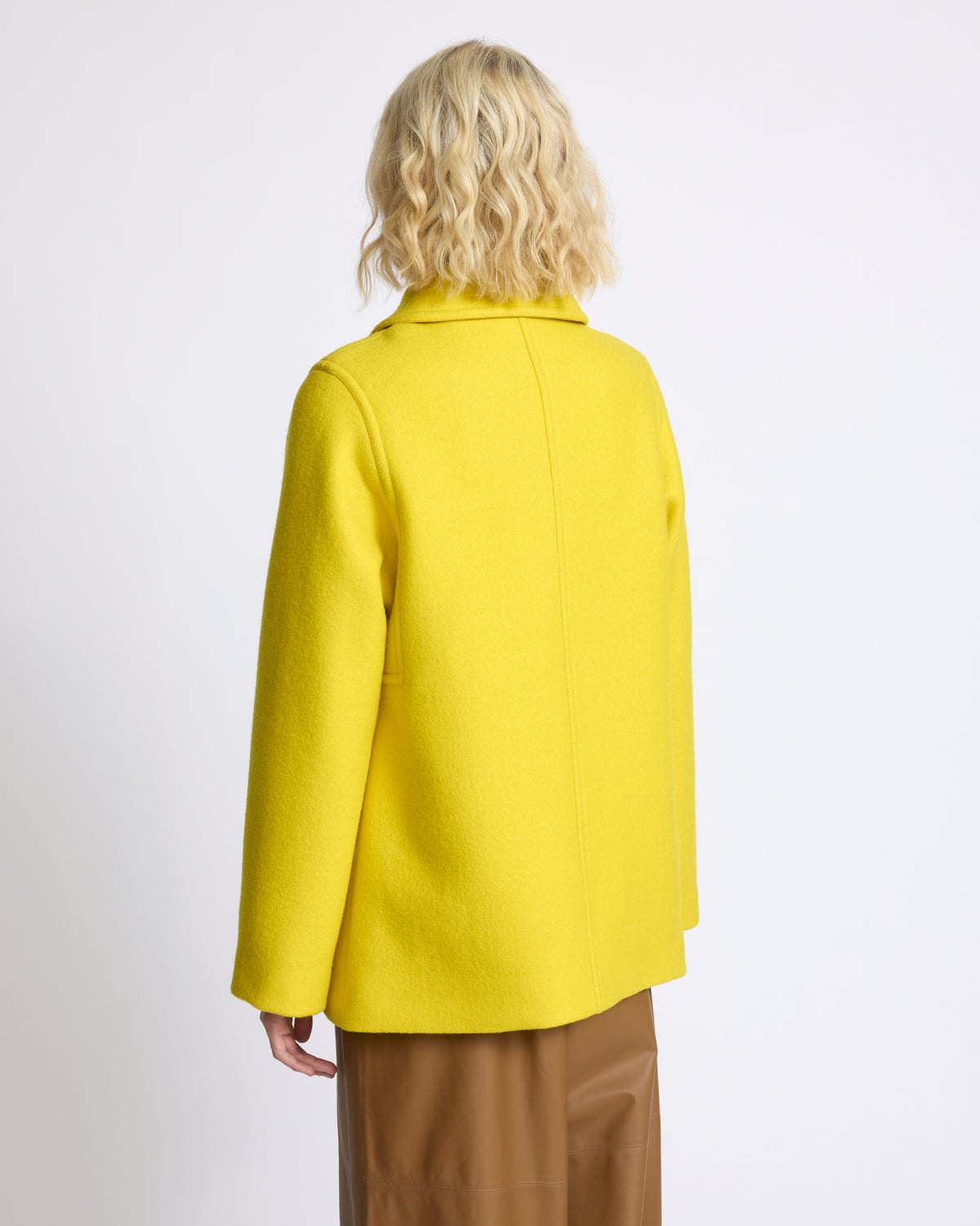 Veste caban en drap de laine - Yves Salomon - Nouvelle collection Automne Hiver