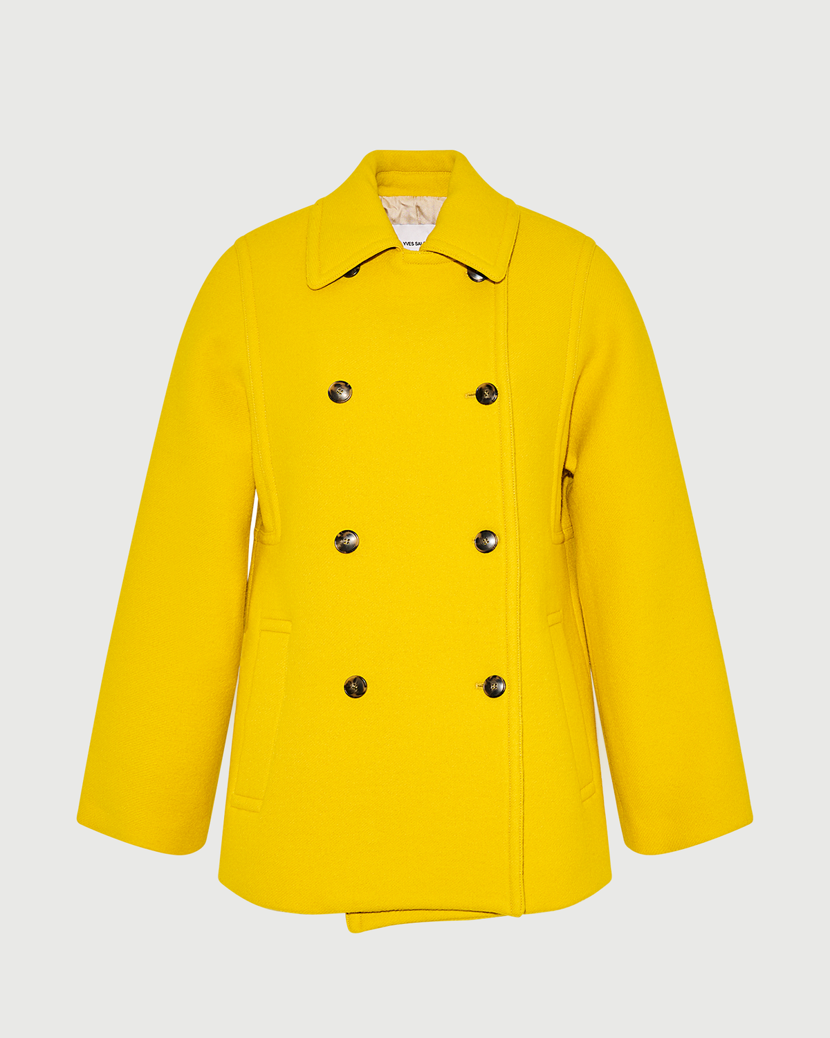 Veste caban en drap de laine- Yves Salomon - Nouvelle collection Automne Hiver