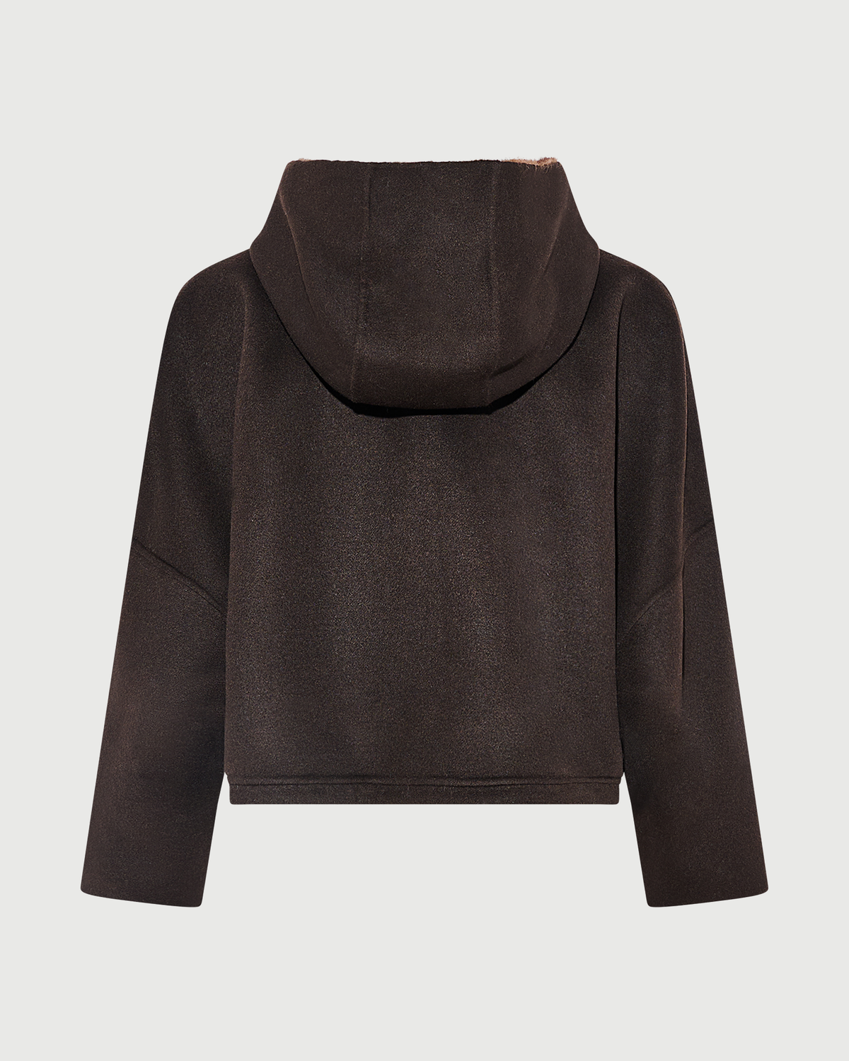 Veste à capuche en lainage cachemire double face et fourrure de vison- Yves Salomon - Nouvelle collection Automne Hiver
