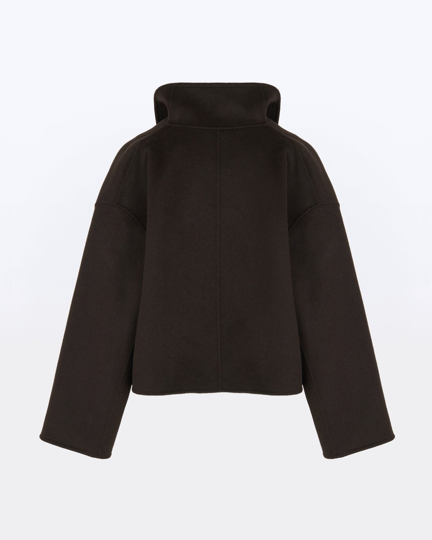 Veste courte en lainage cachemire double face et peau lainée d'agneau - Yves Salomon - Nouvelle collection Automne Hiver
