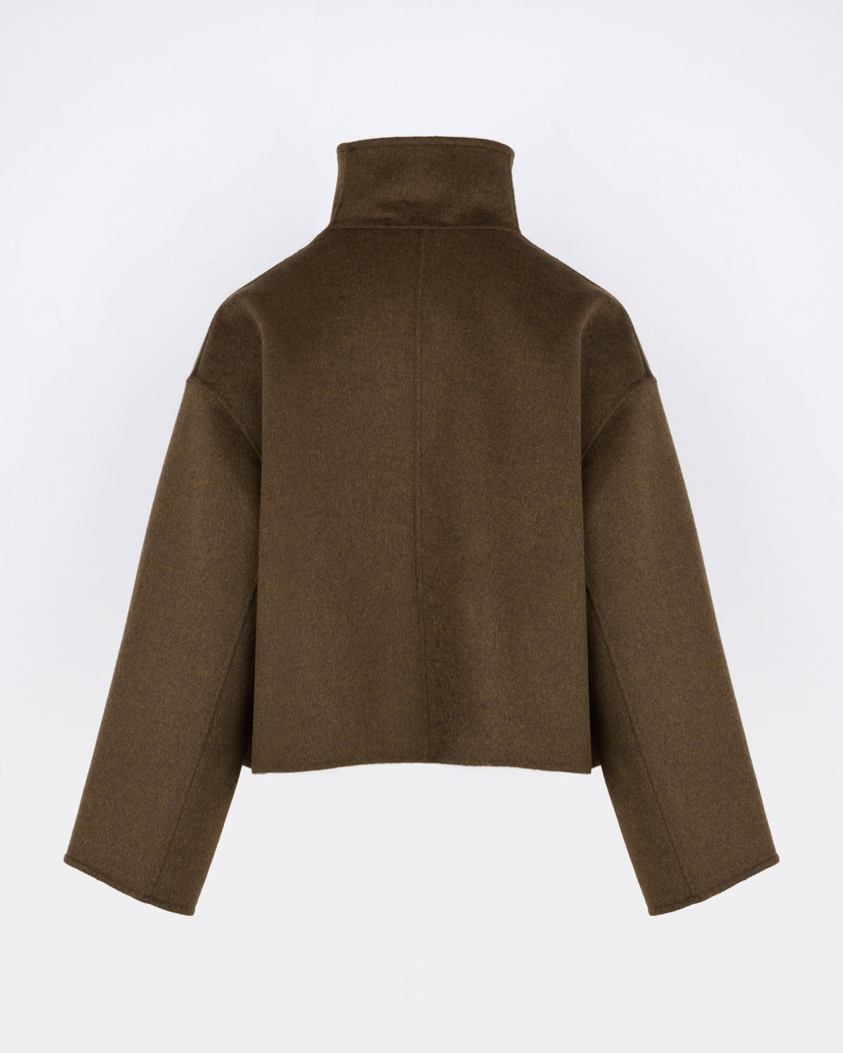 Veste courte en lainage cachemire double face et peau lainée d'agneau - Yves Salomon - Nouvelle collection Automne Hiver