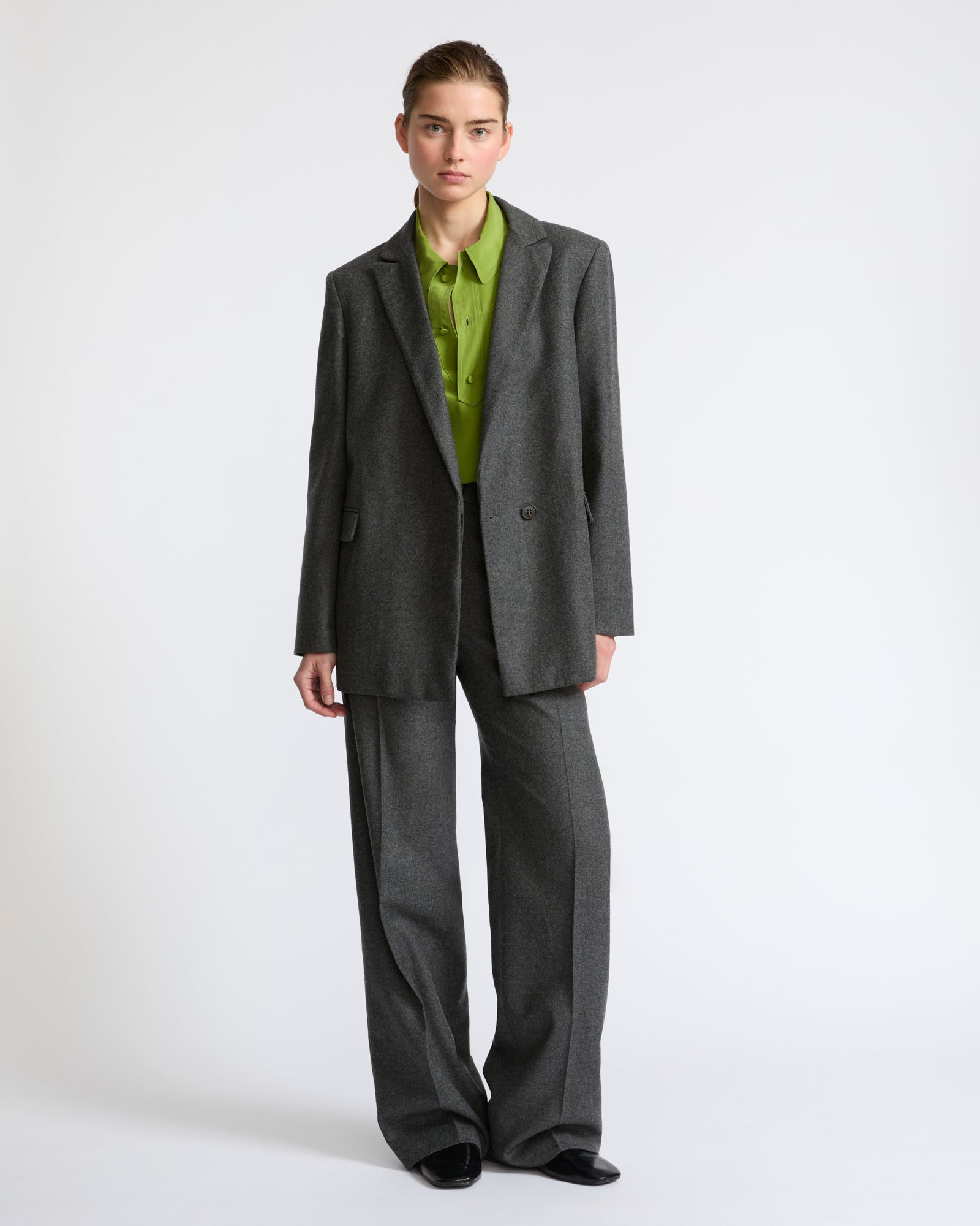 Veste tailleur en lainage cachemire Loro Piana- Yves Salomon - Nouvelle collection Automne Hiver