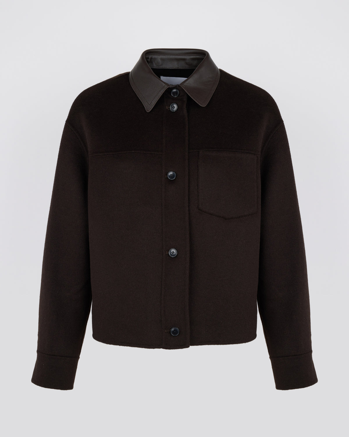 Chemise courte en lainage cachemire double face - Yves Salomon - Nouvelle collection Automne Hiver