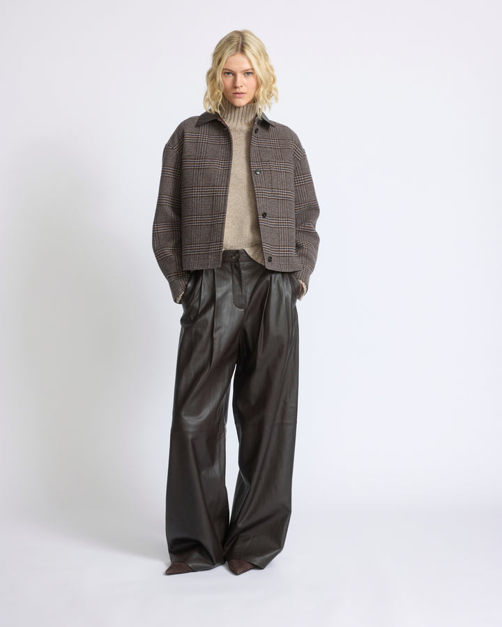 Chemise courte en lainage cachemire double face - Yves Salomon - Nouvelle collection Automne Hiver