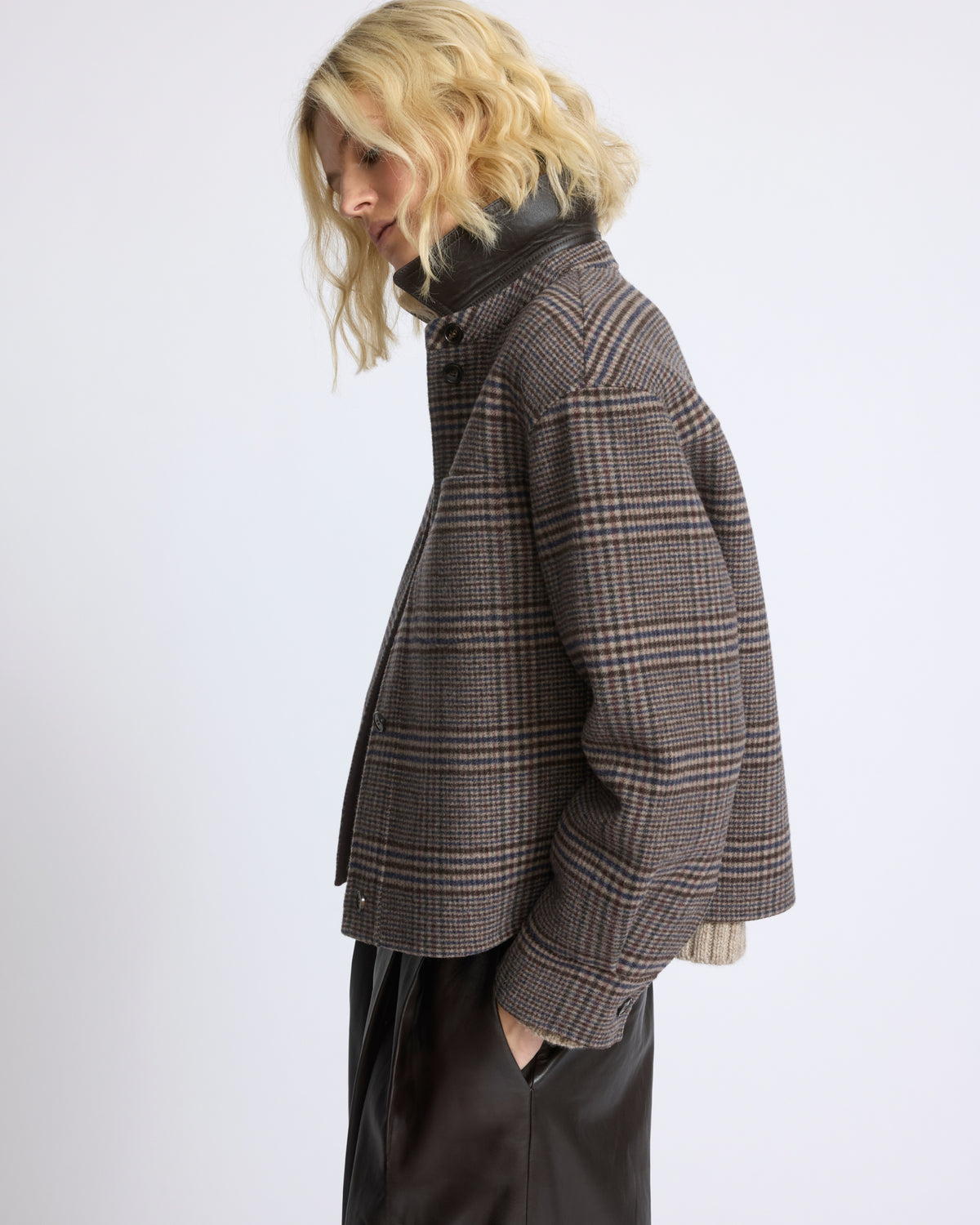 Chemise courte en lainage cachemire double face - Yves Salomon - Nouvelle collection Automne Hiver