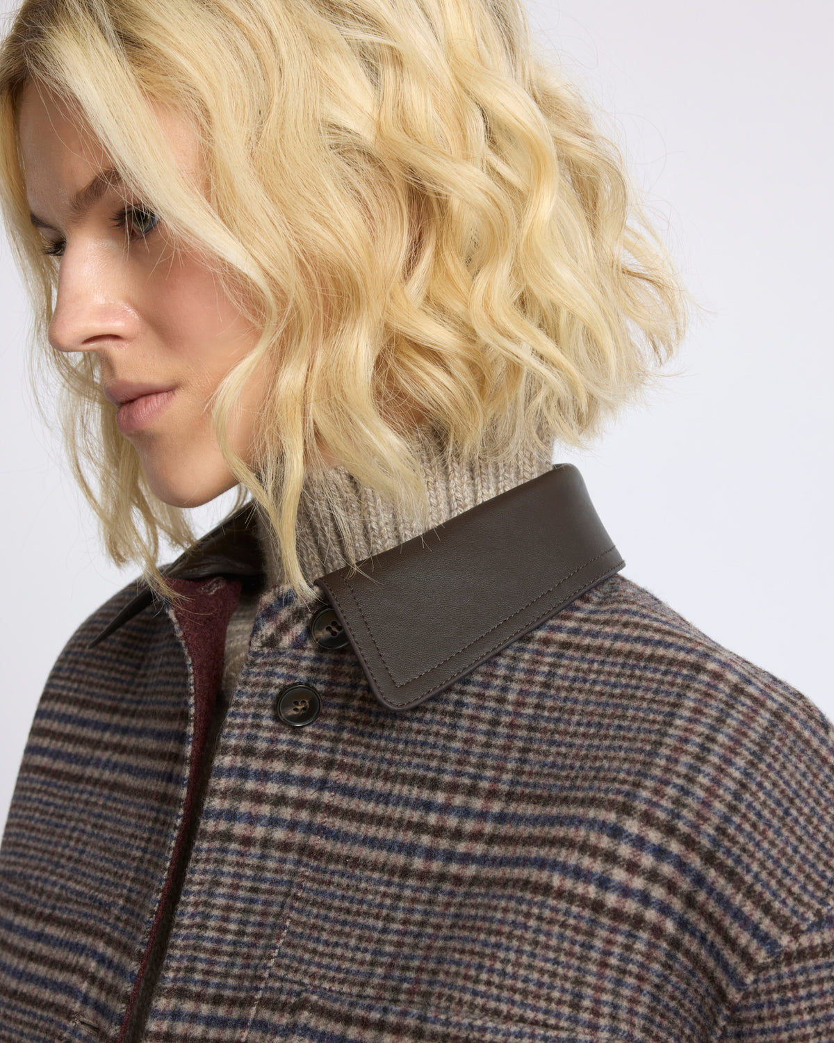 Chemise courte en lainage cachemire double face - Yves Salomon - Nouvelle collection Automne Hiver
